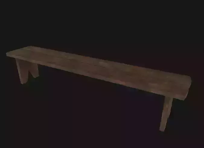 Medieval Old Wooden Bench