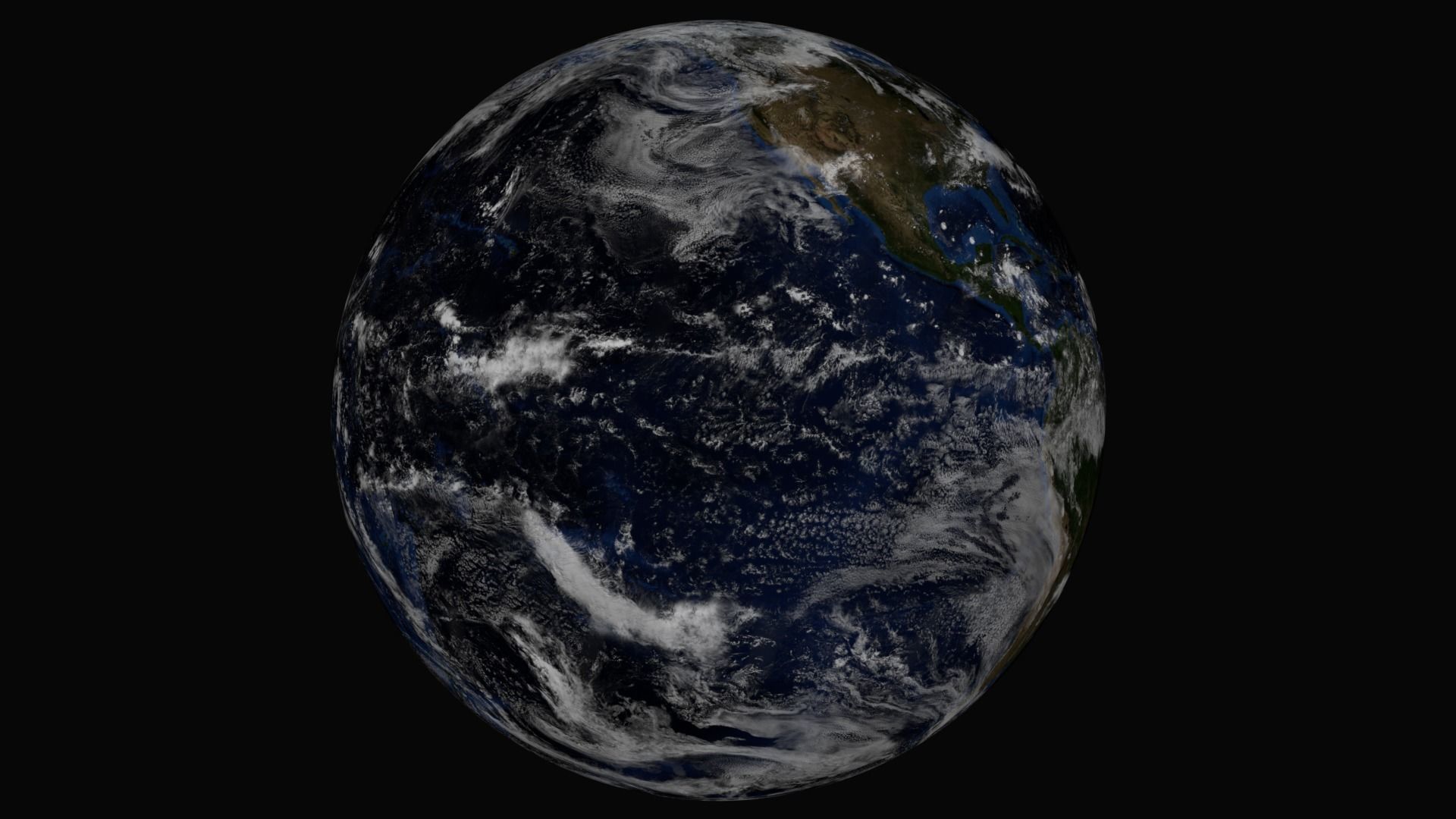 Earth from space Low-poly 3D model_1