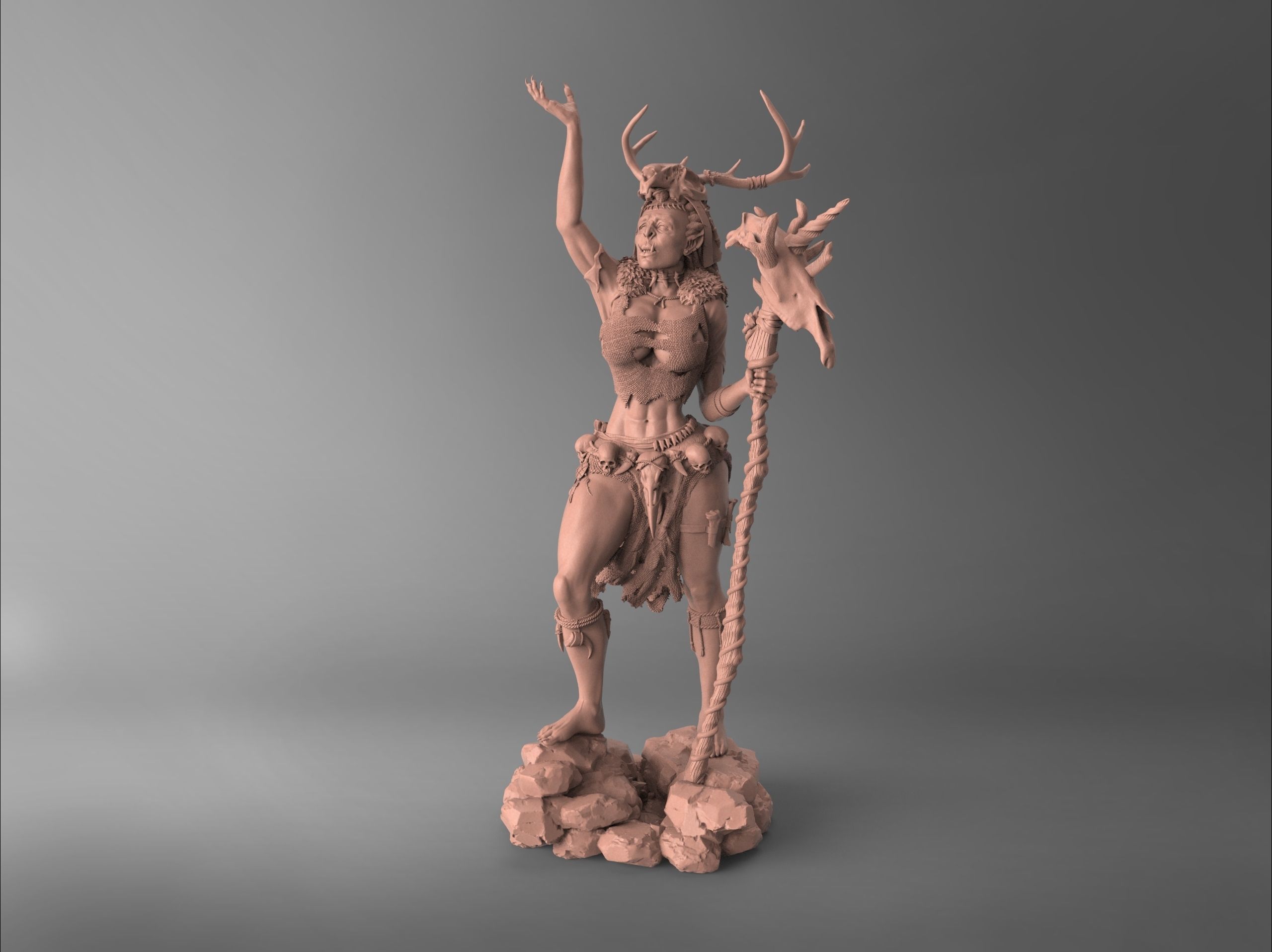 Orc Shaman Katandra - Sculpture 3D Print Model 3D print model_2