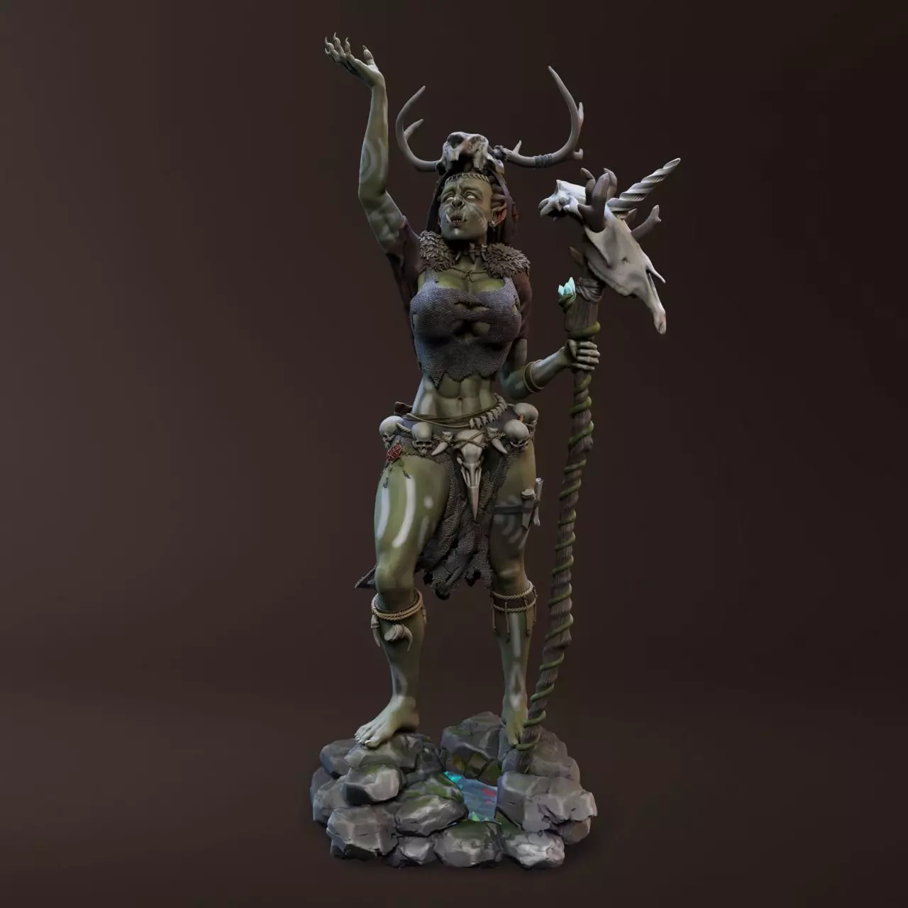 Orc Shaman Katandra - Sculpture 3D Print Model 3D print model_0