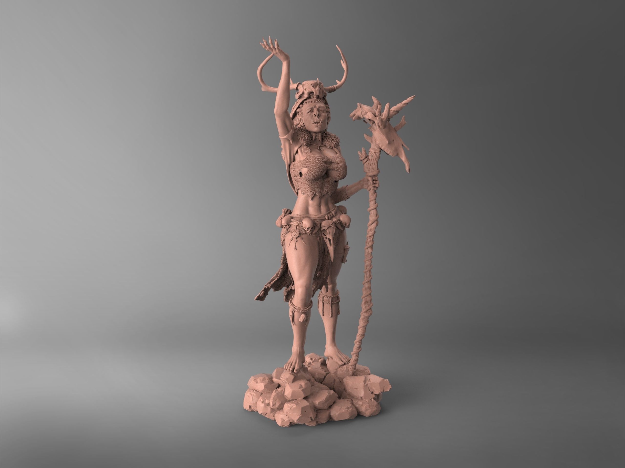 Orc Shaman Katandra - Sculpture 3D Print Model 3D print model_6