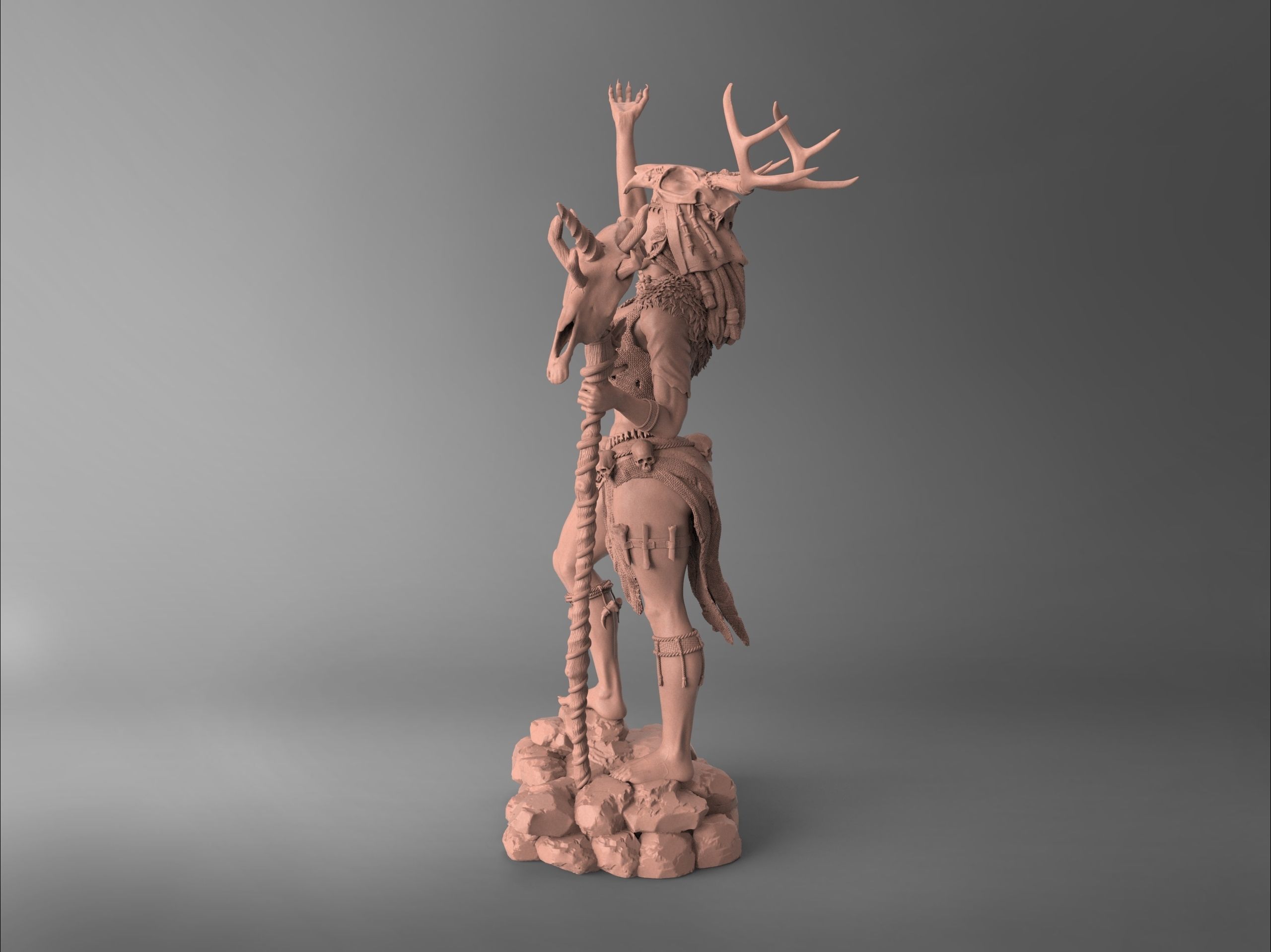 Orc Shaman Katandra - Sculpture 3D Print Model 3D print model_3