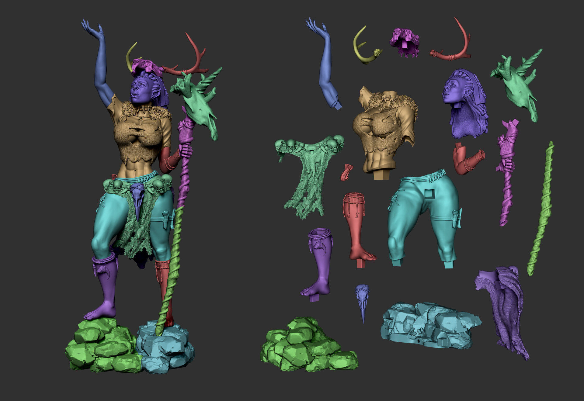 Orc Shaman Katandra - Sculpture 3D Print Model 3D print model_11