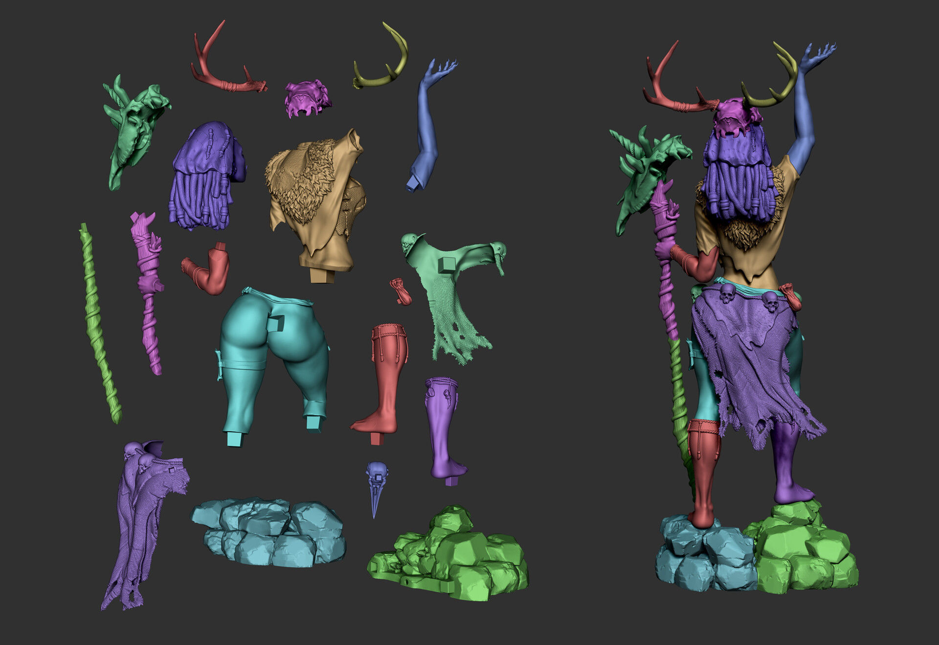 Orc Shaman Katandra - Sculpture 3D Print Model 3D print model_10