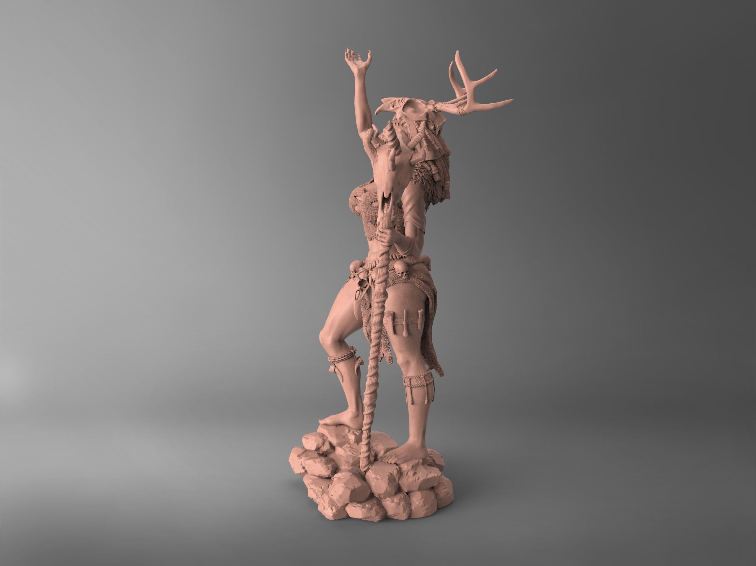 Orc Shaman Katandra - Sculpture 3D Print Model 3D print model_4