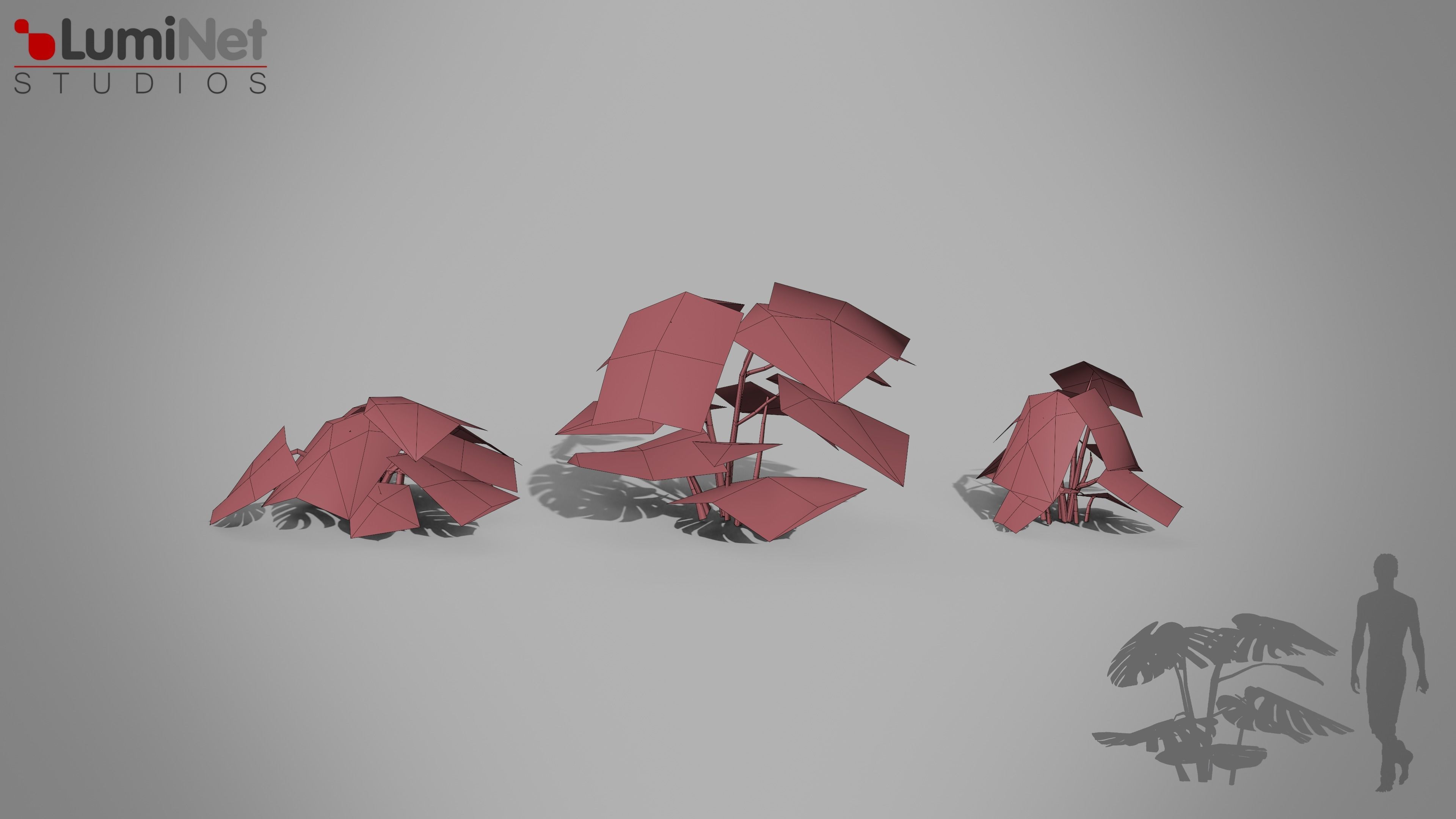 Monstera Jungle foliage 8 of 18 Low-poly 3D model Low-poly 3D model_1