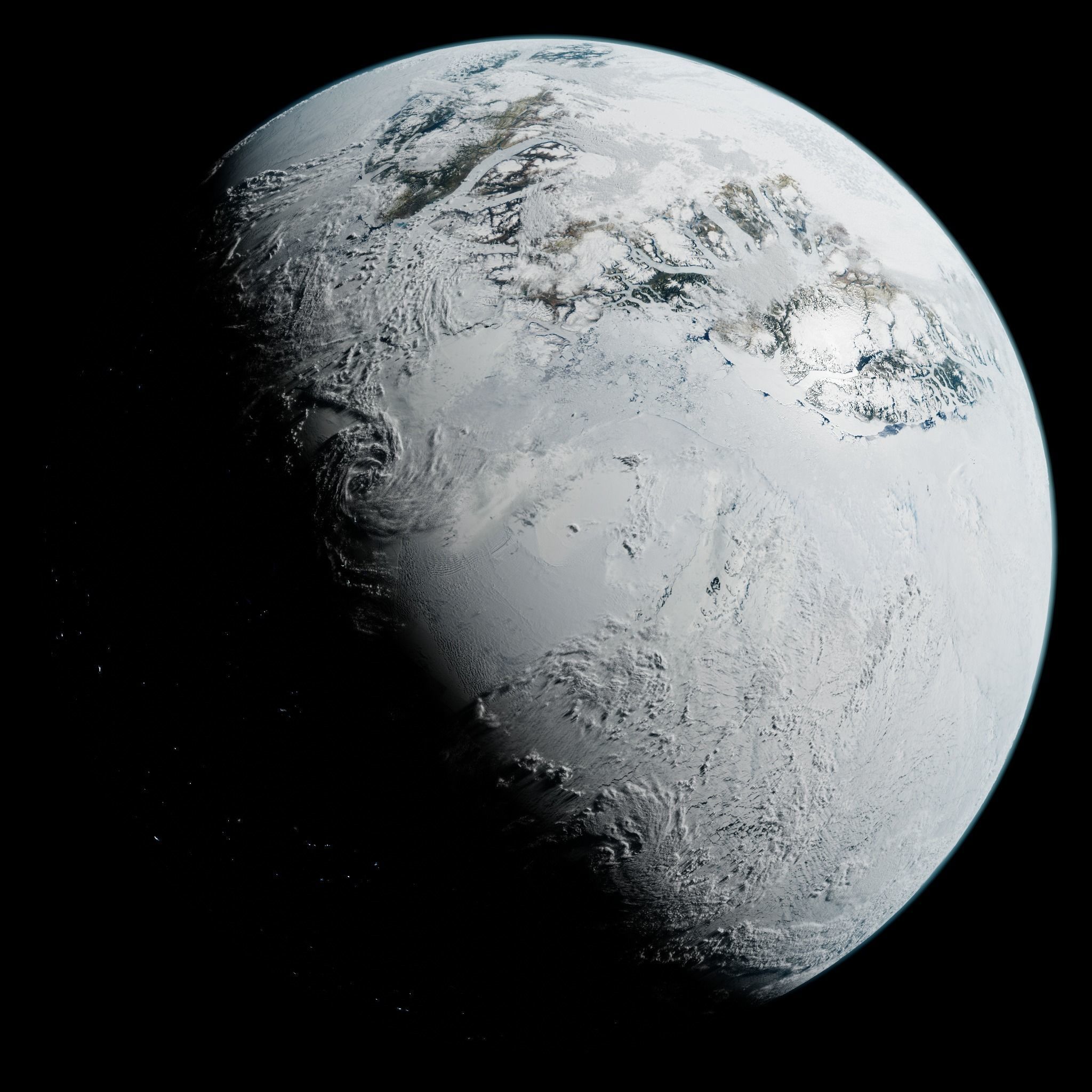 Ice Planet 05 - 4k Free 3D model_2