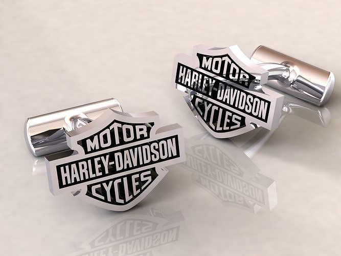 Cufflinks Harley Davidson 3D print model