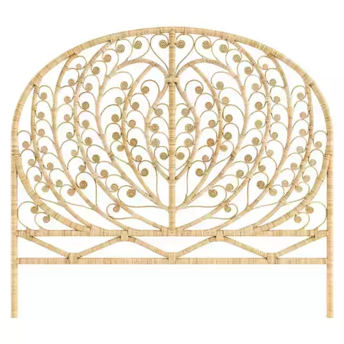 rare rattan peacock heart design double