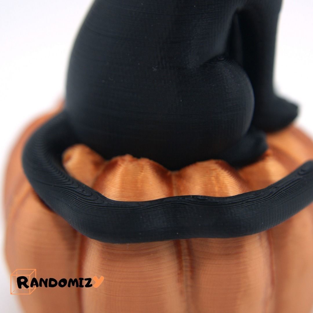 Cat on a Pumpkin 3D print model_4