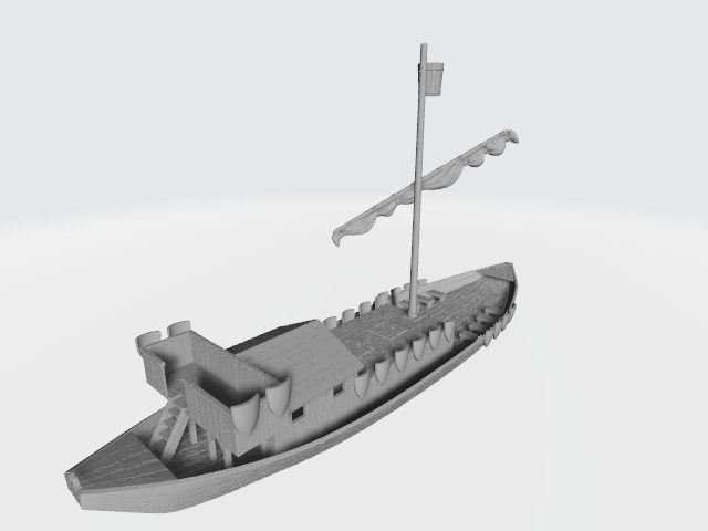 Medieval teutonic rivership 3D print model_7