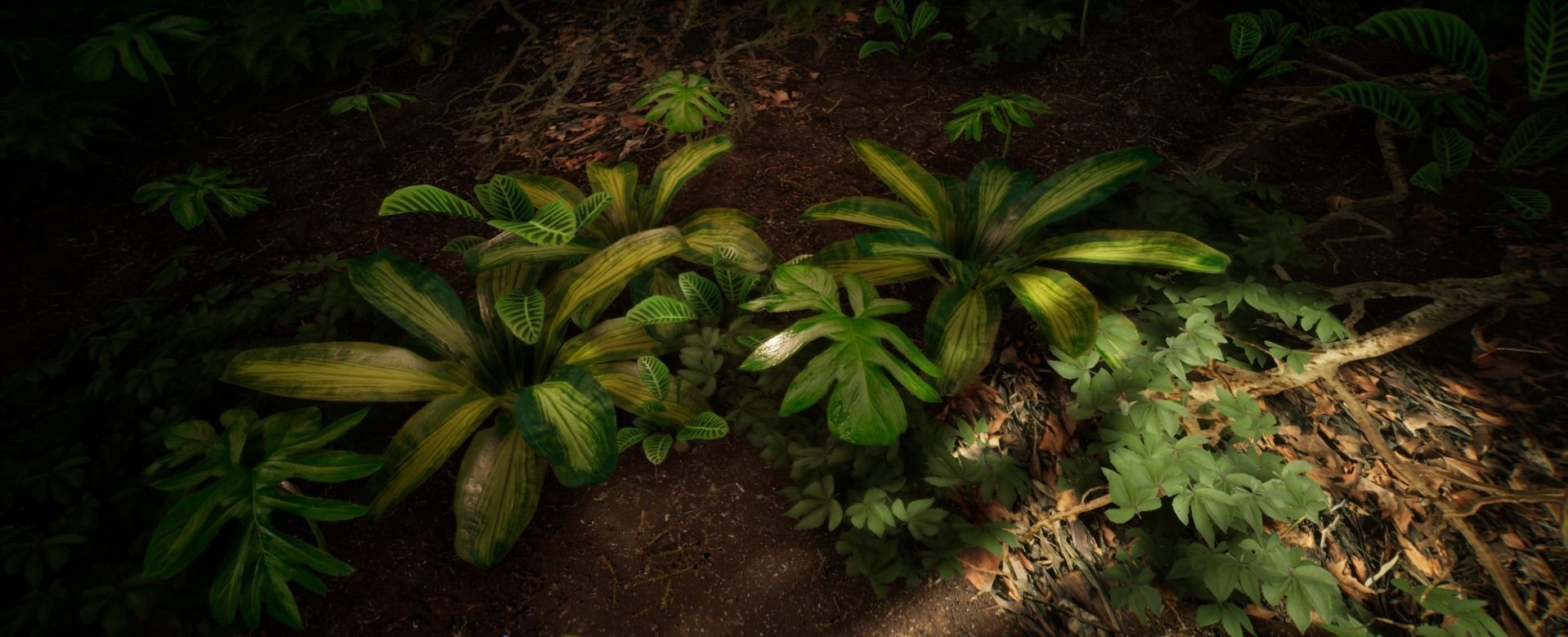 Tropical Leaves Jungle foliage 15 of 18 Low-poly 3D model Low-poly 3D model_2