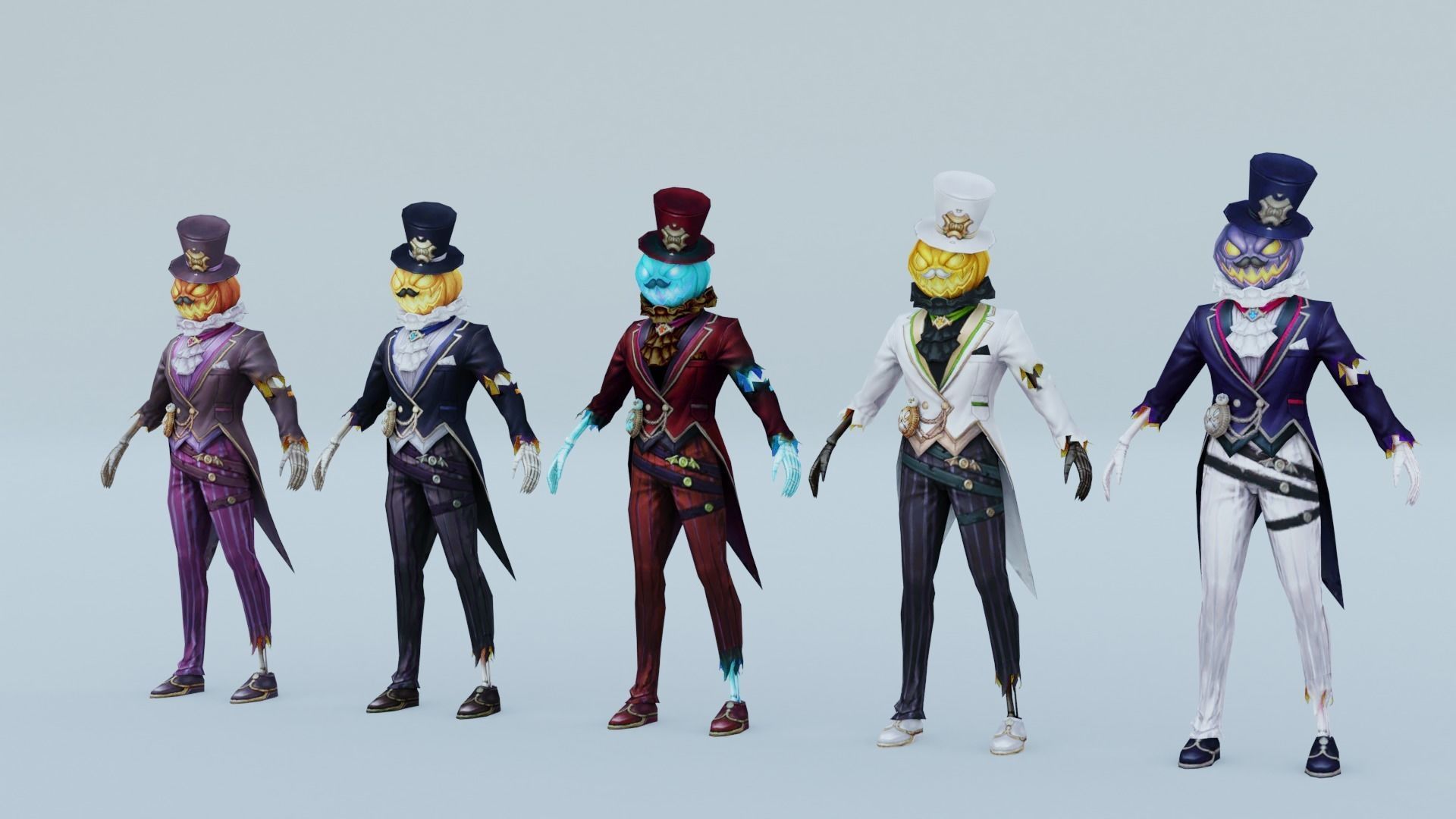 halloween characters 3D model_1