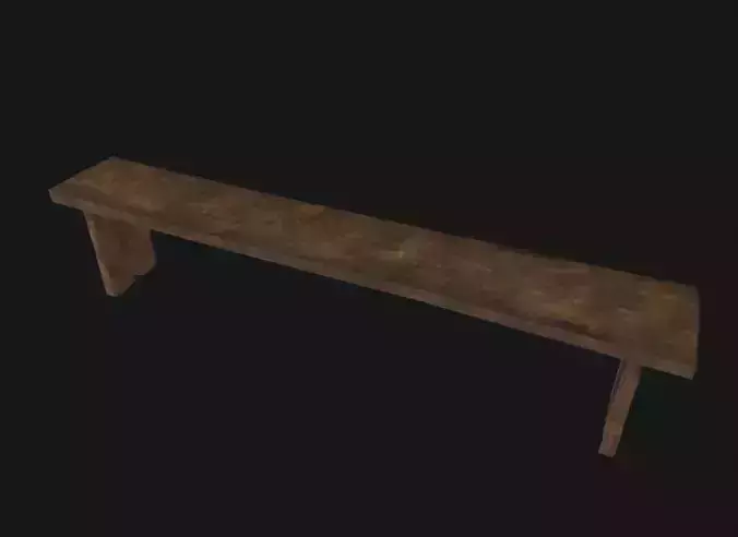 Medieval Old Wooden Bench