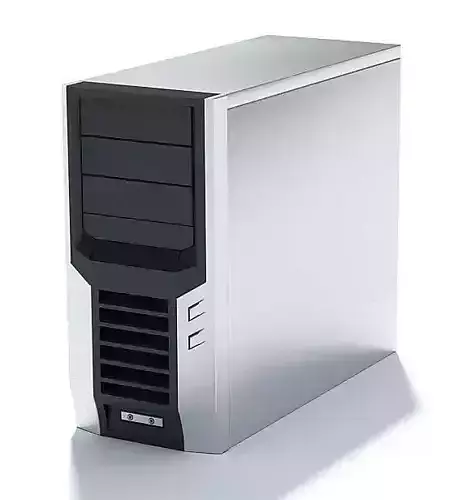 Black And White Computer Box 3D model