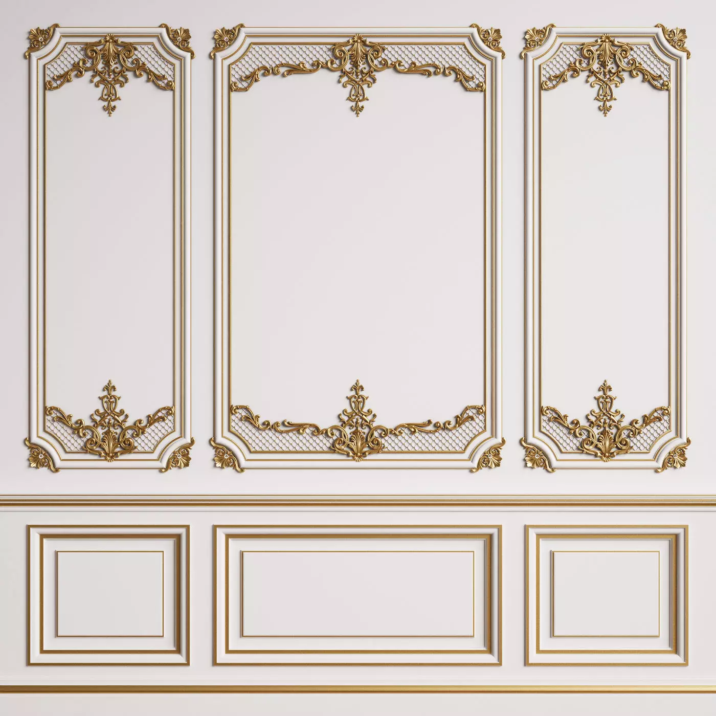 Classic Interior Decor 4 3D model_0