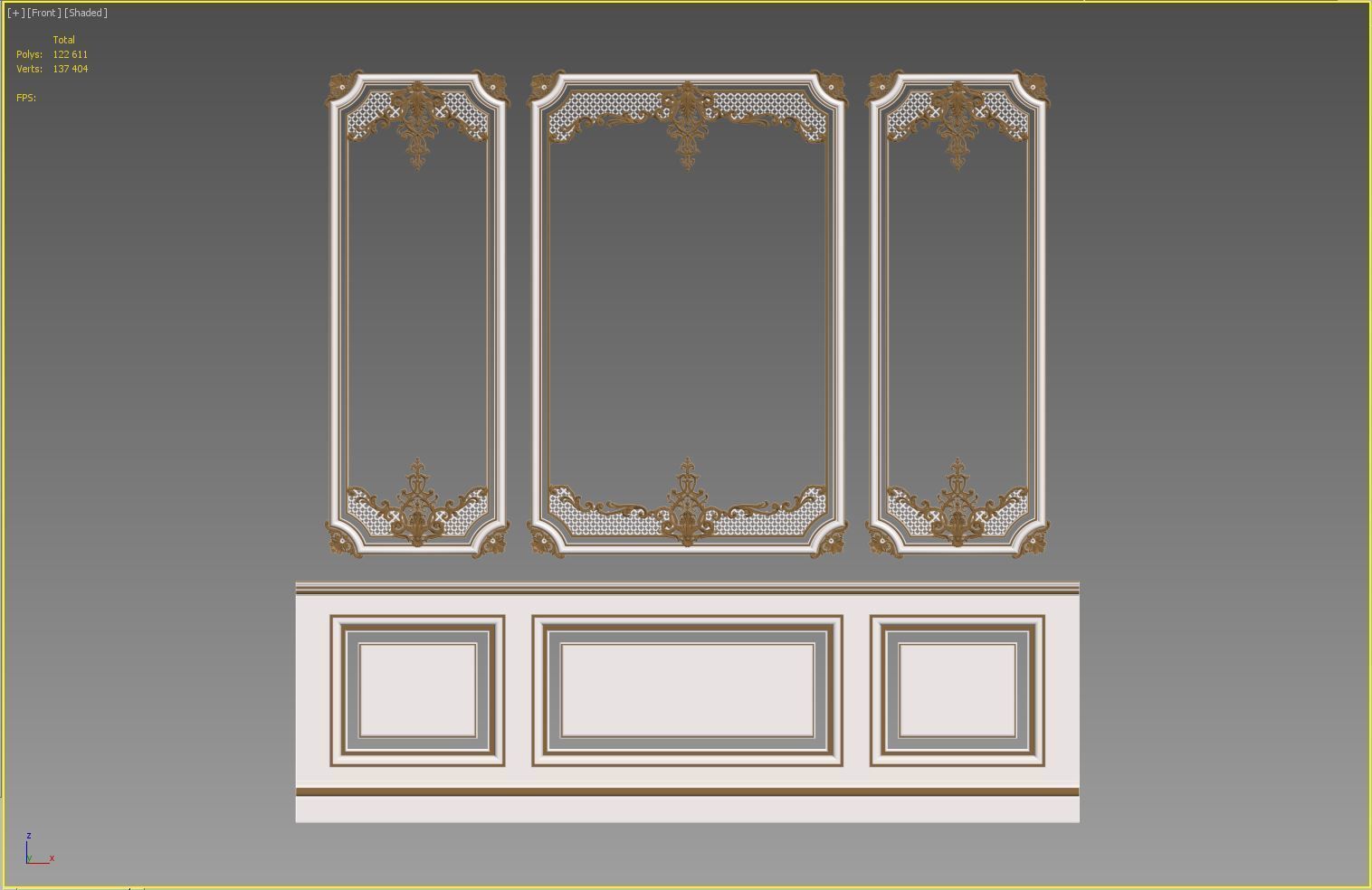 Classic Interior Decor 4 3D model_4