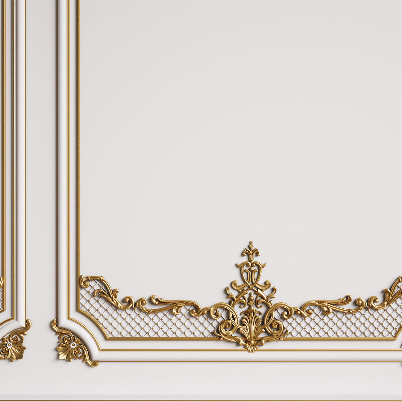 Classic Interior Decor 4 3D model_2