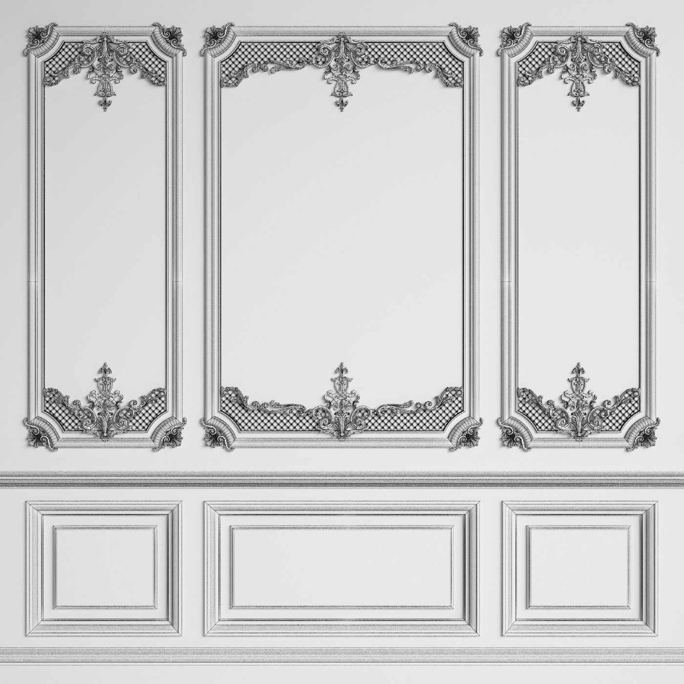Classic Interior Decor 4 3D model_5