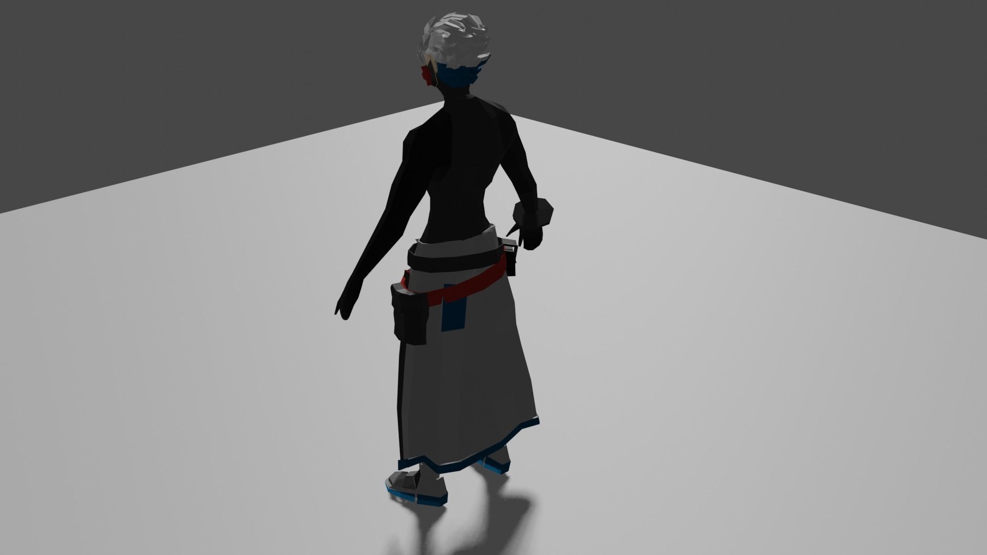 police of the future Low-poly 3D model_2