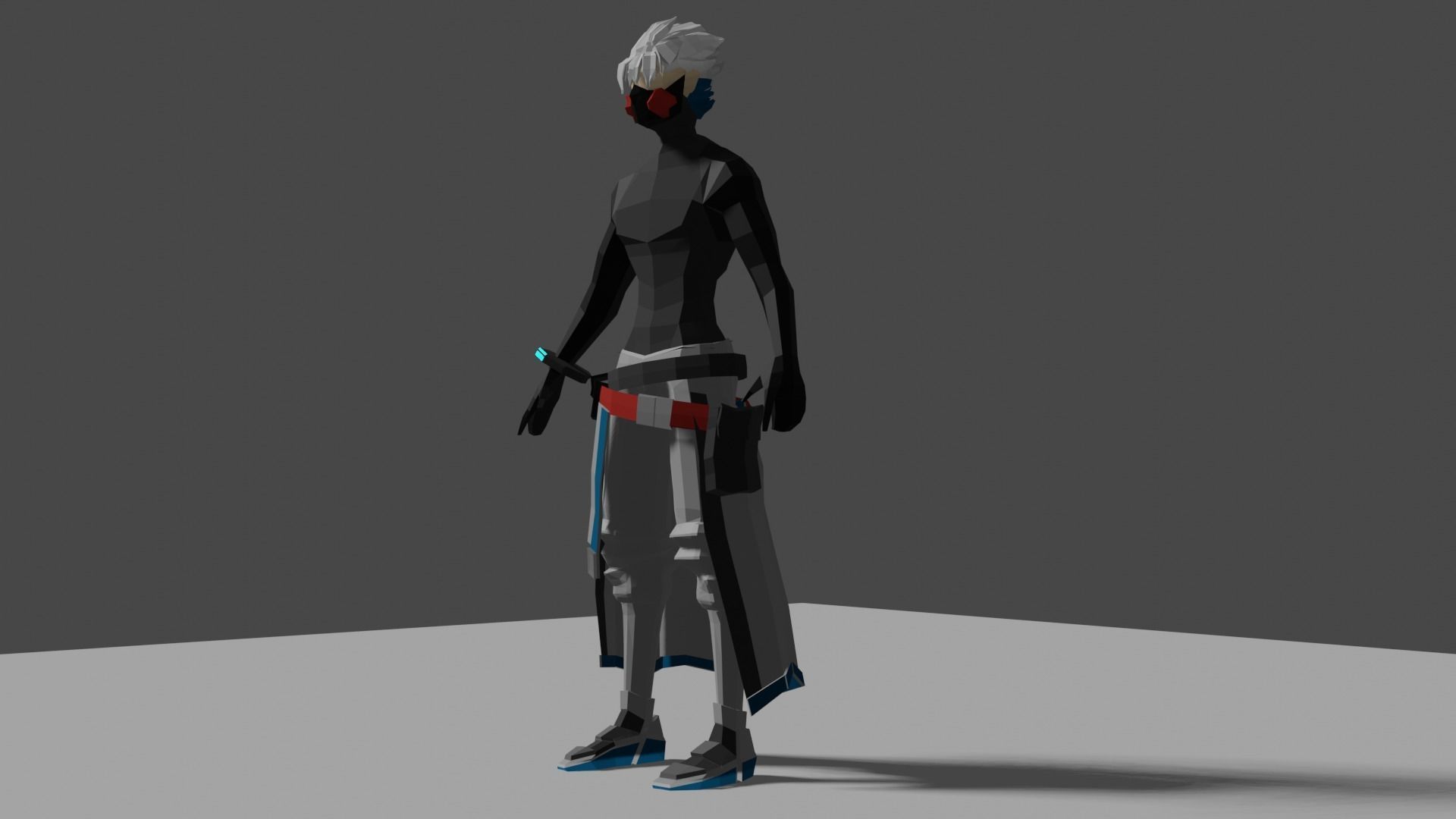 police of the future Low-poly 3D model_3