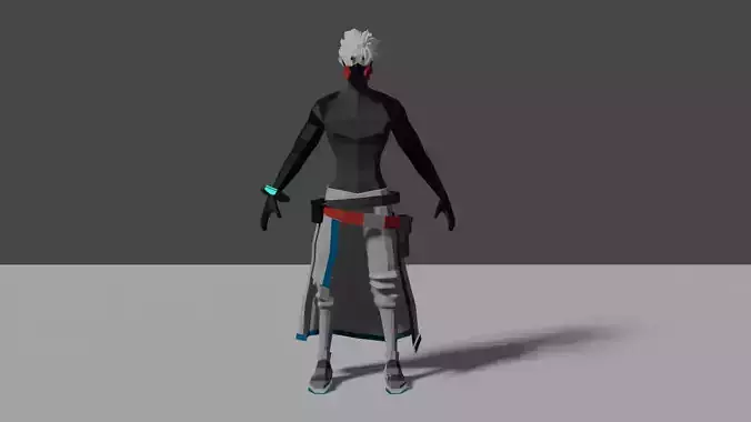 police of the future Low-poly 3D model