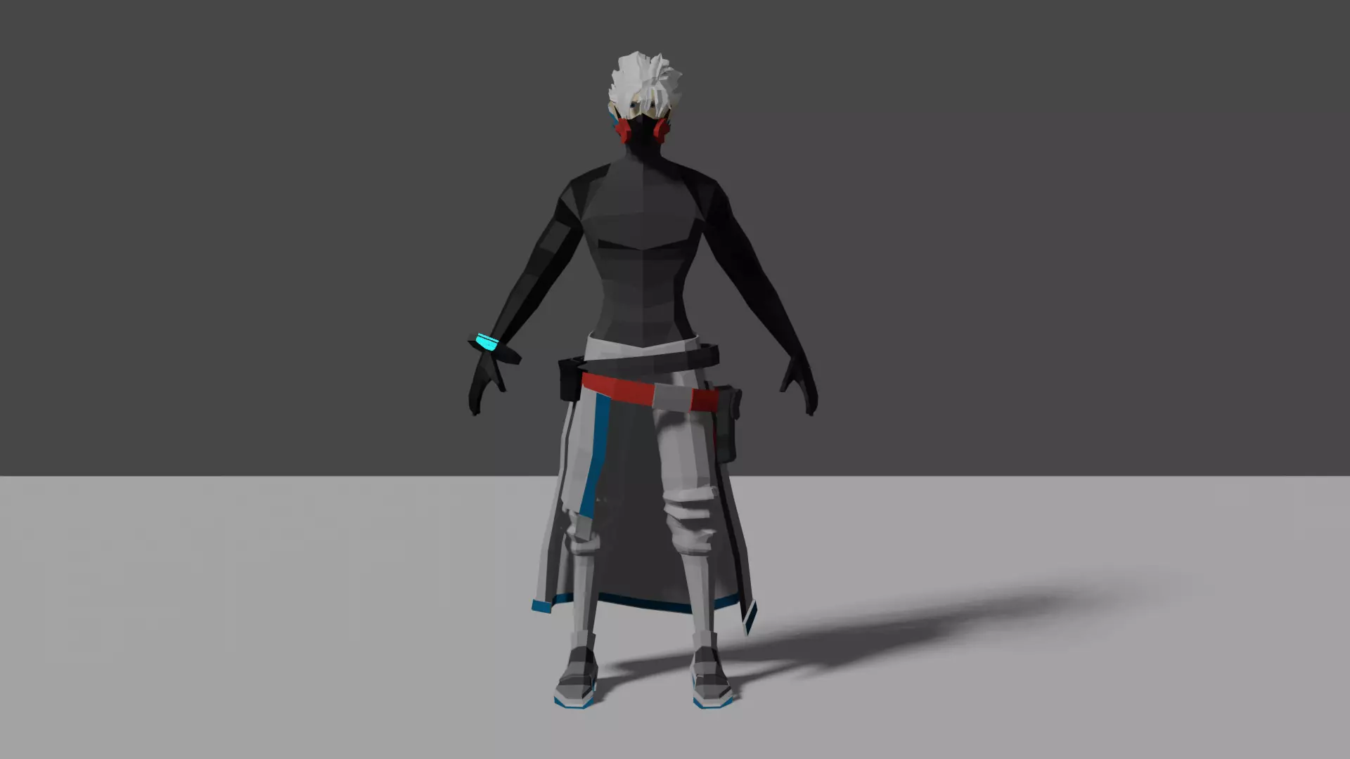 police of the future Low-poly 3D model_0