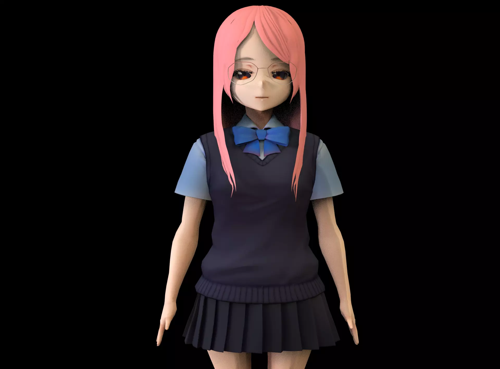 game ready Low Poly Anime Character 11 Low-poly 3D model_0