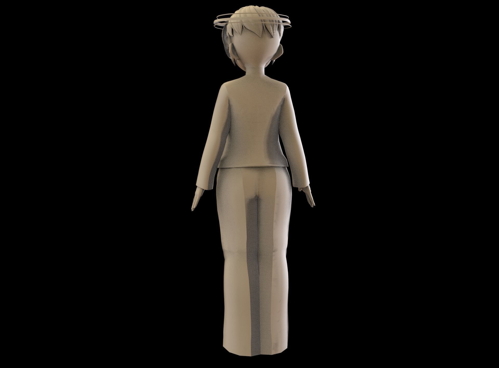 game ready Low Poly Anime Character 12 Low-poly 3D model_8