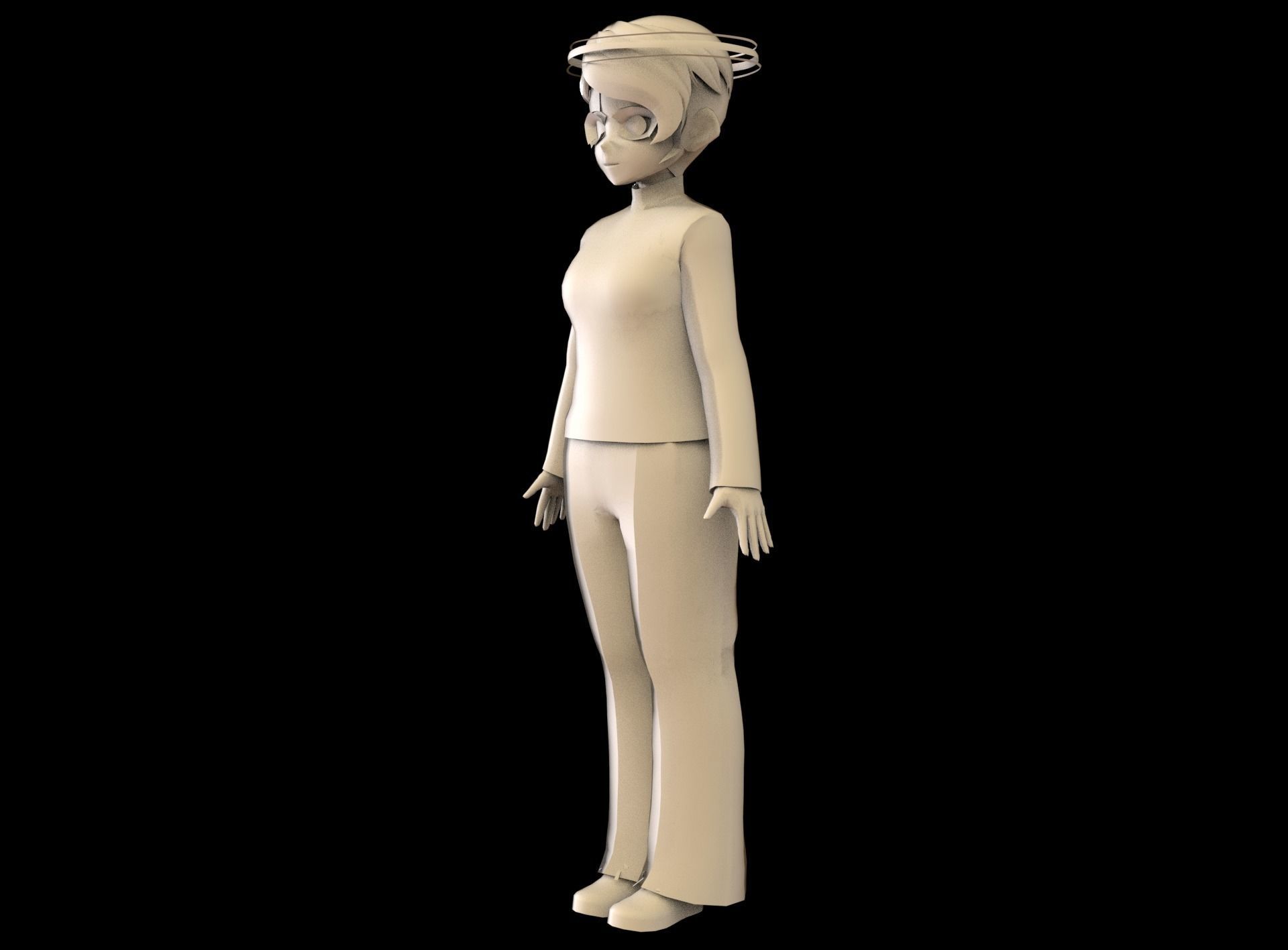 game ready Low Poly Anime Character 12 Low-poly 3D model_9