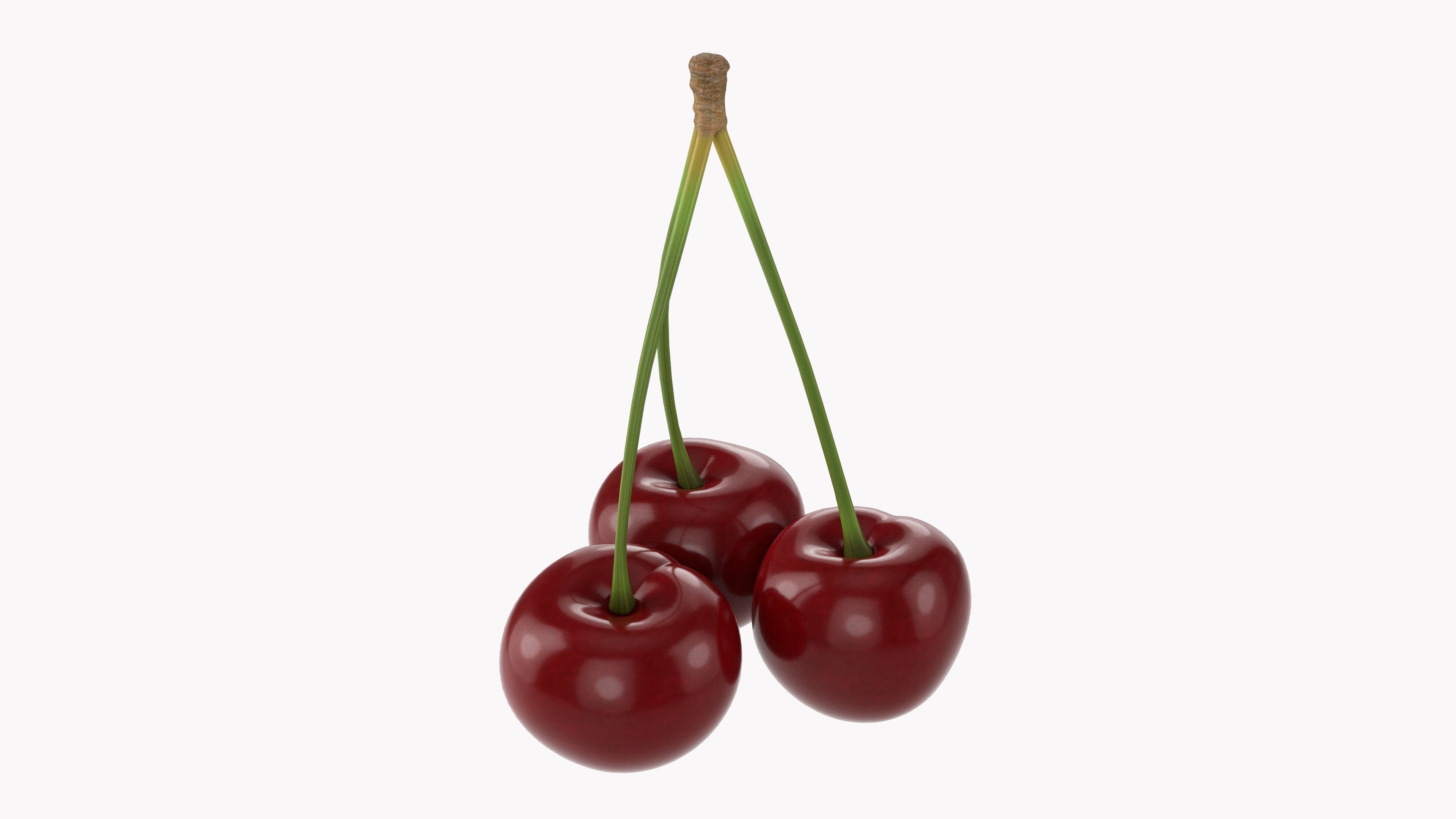Cherry triple 3D model_1