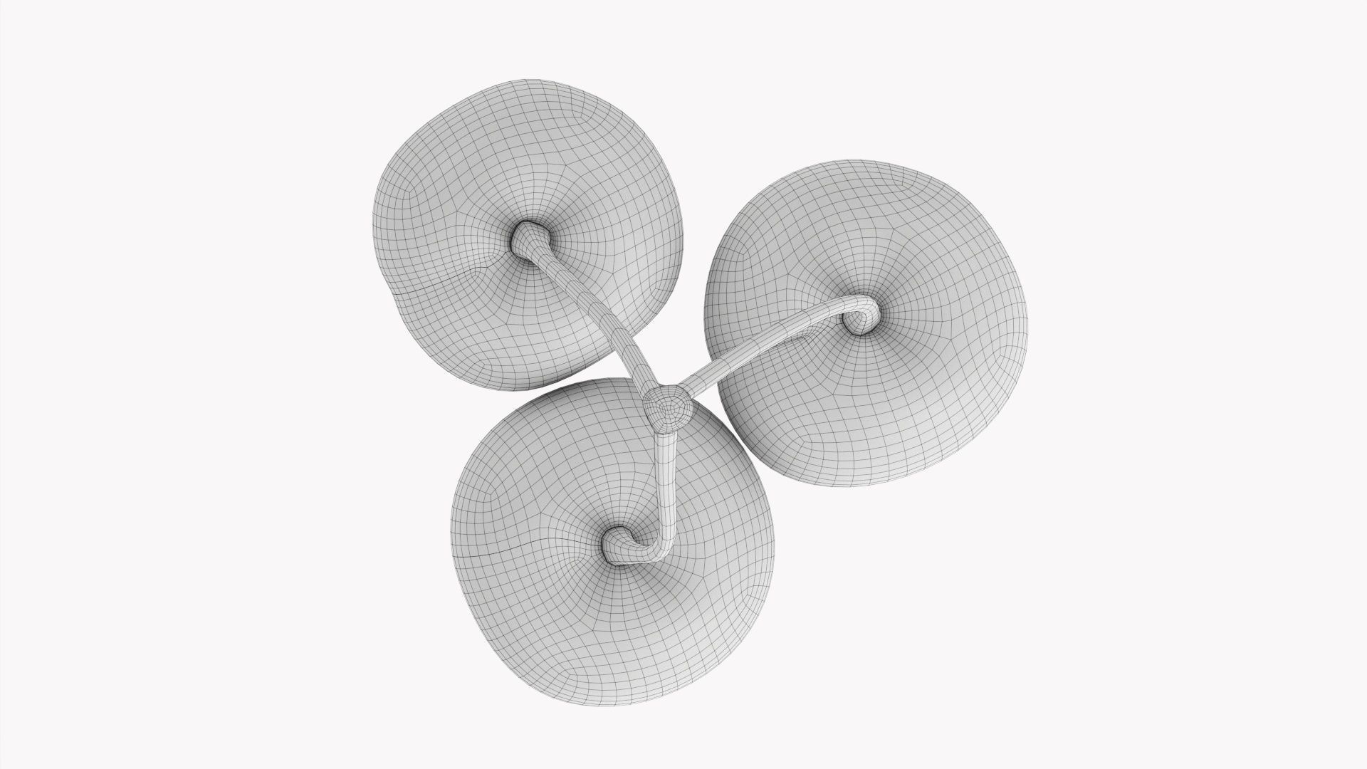 Cherry triple 3D model_11