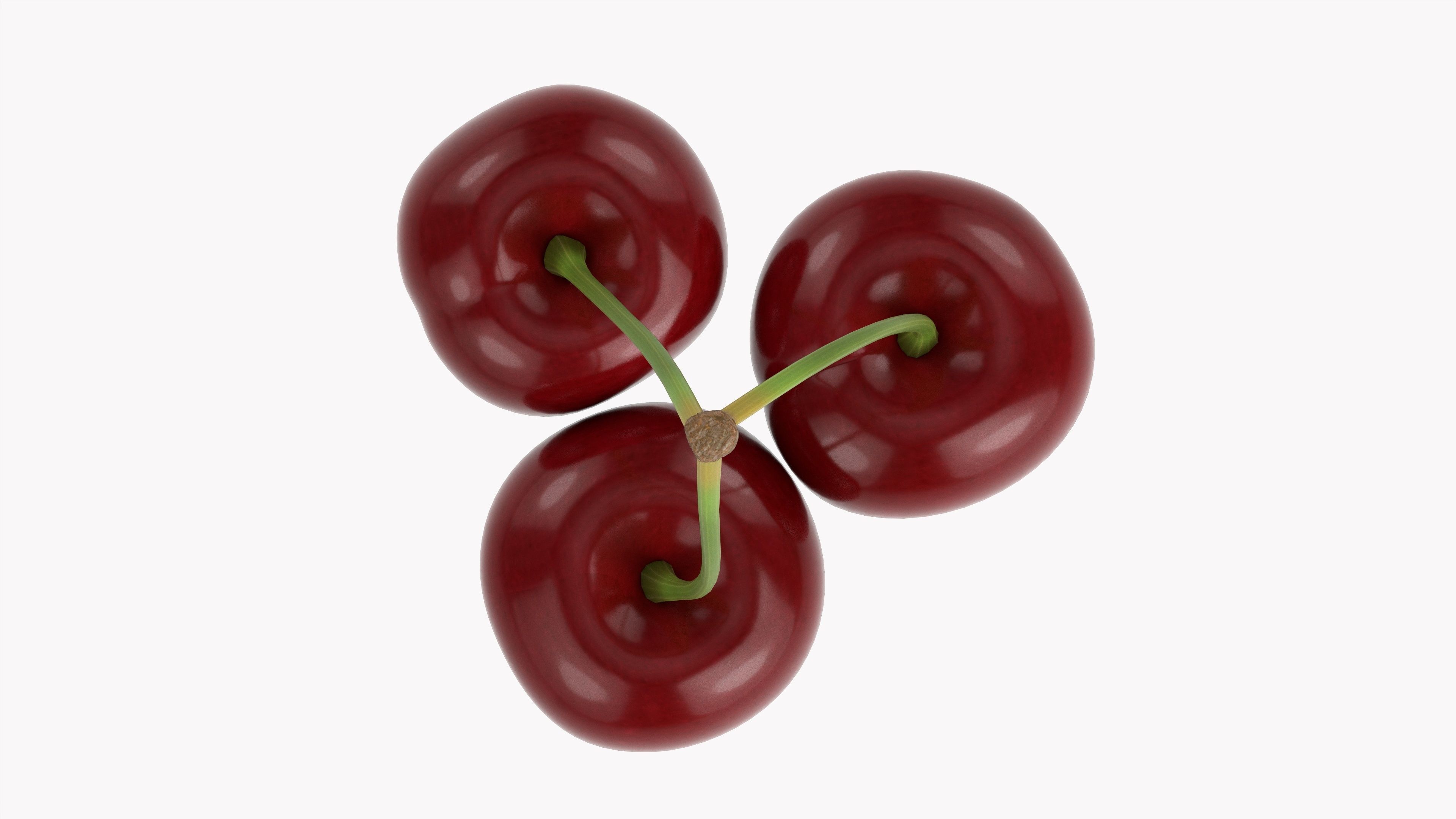 Cherry triple 3D model_5
