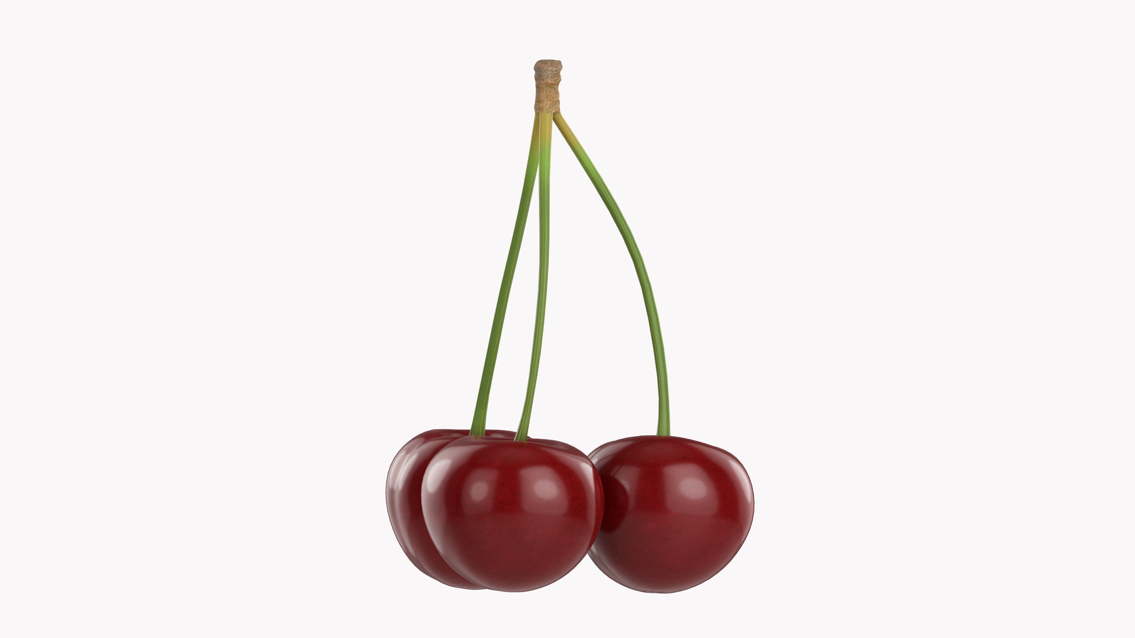 Cherry triple 3D model_3