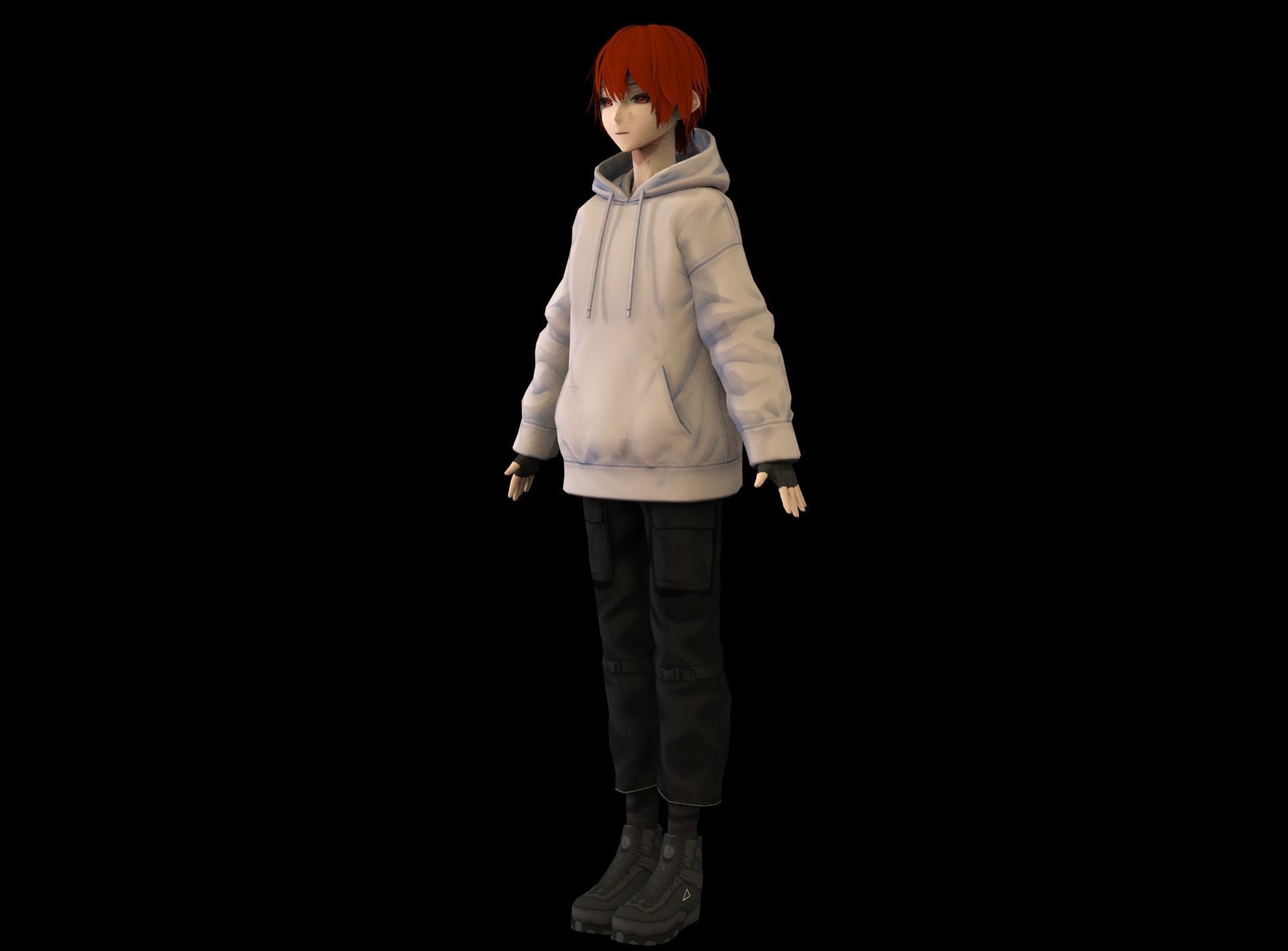 game ready Low Poly Anime Character 13 Low-poly 3D model_5