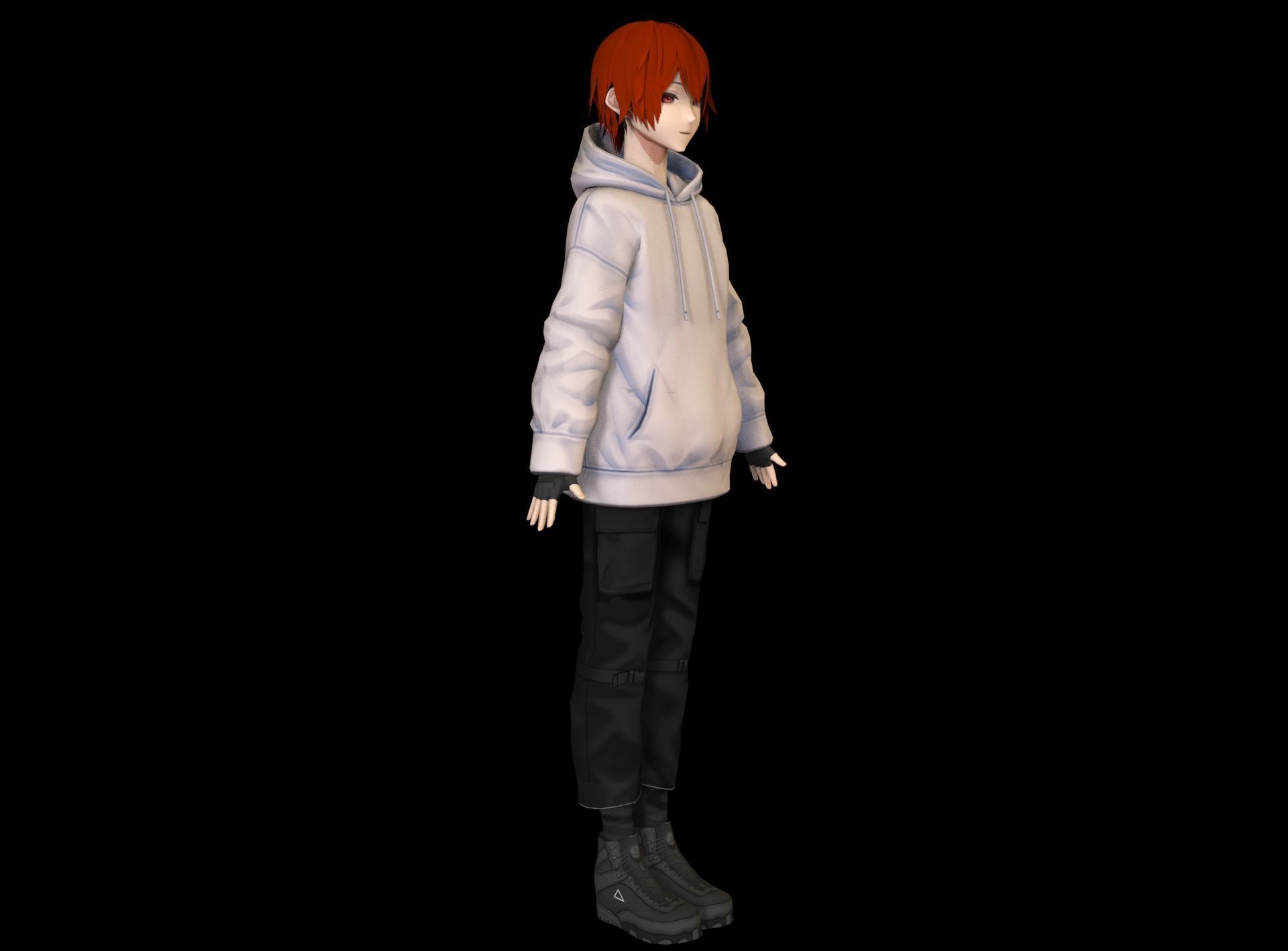 game ready Low Poly Anime Character 13 Low-poly 3D model_2