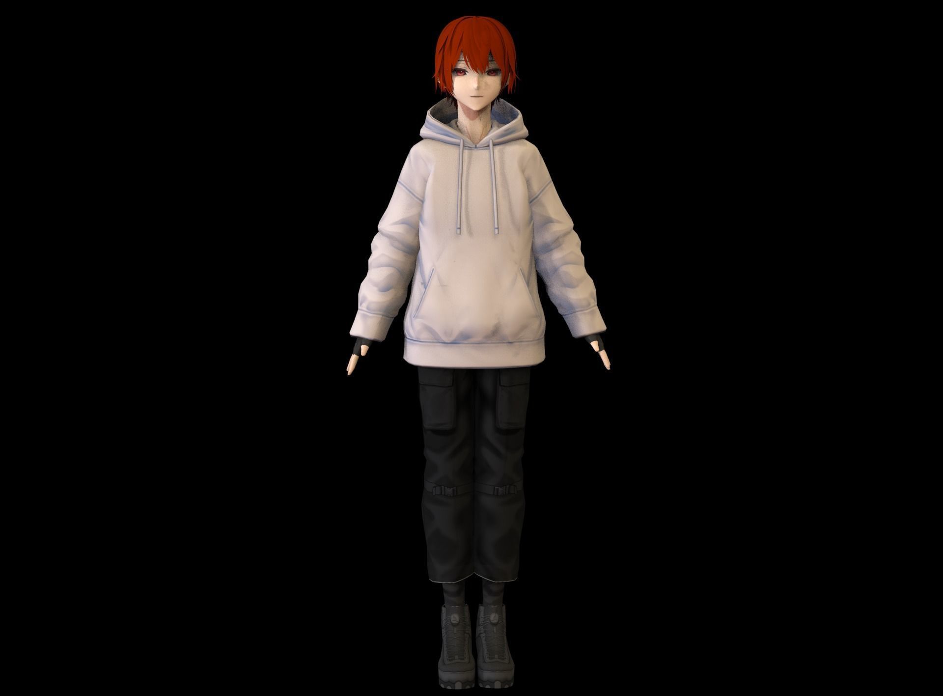 game ready Low Poly Anime Character 13 Low-poly 3D model_1