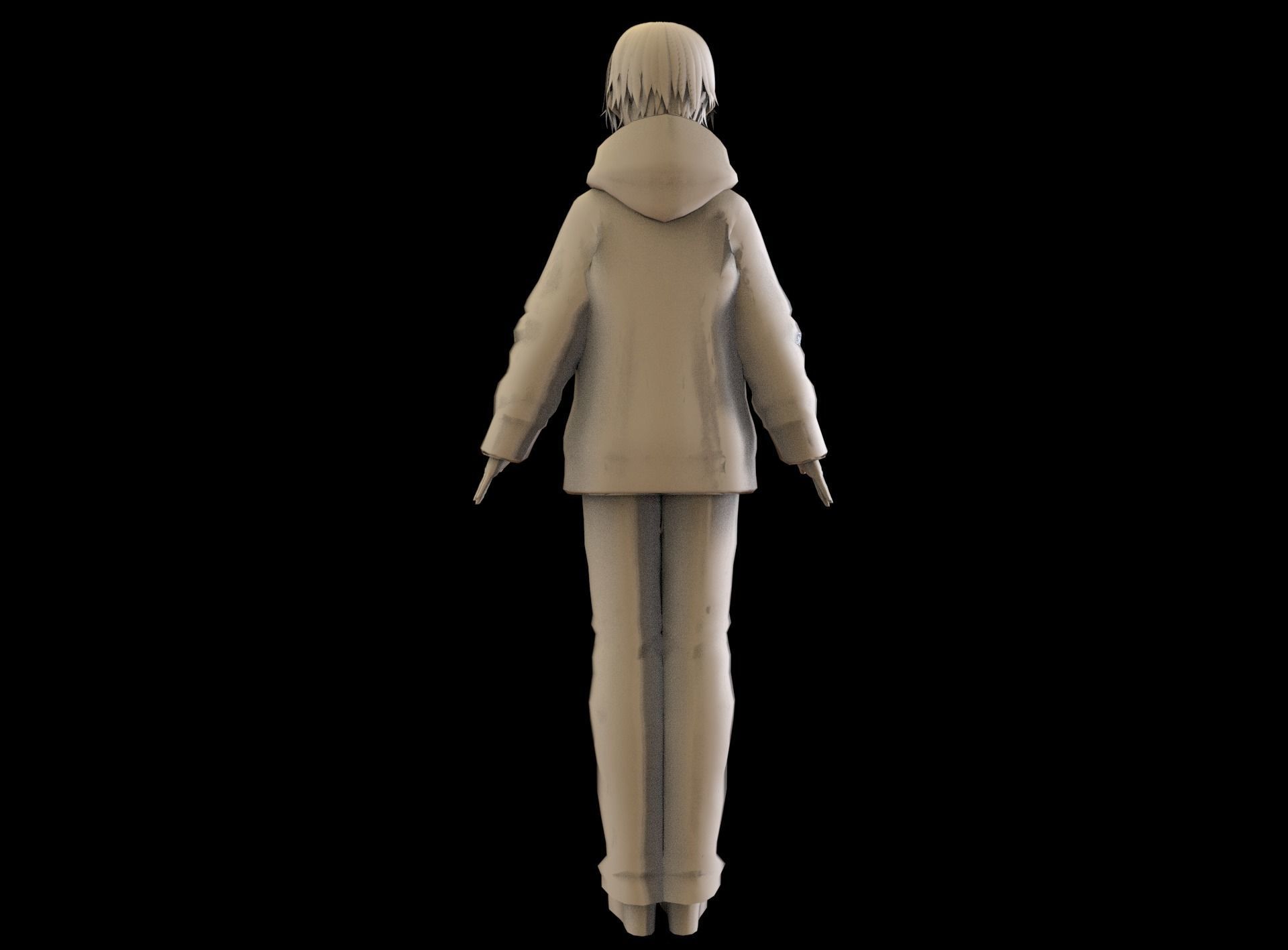 game ready Low Poly Anime Character 13 Low-poly 3D model_8