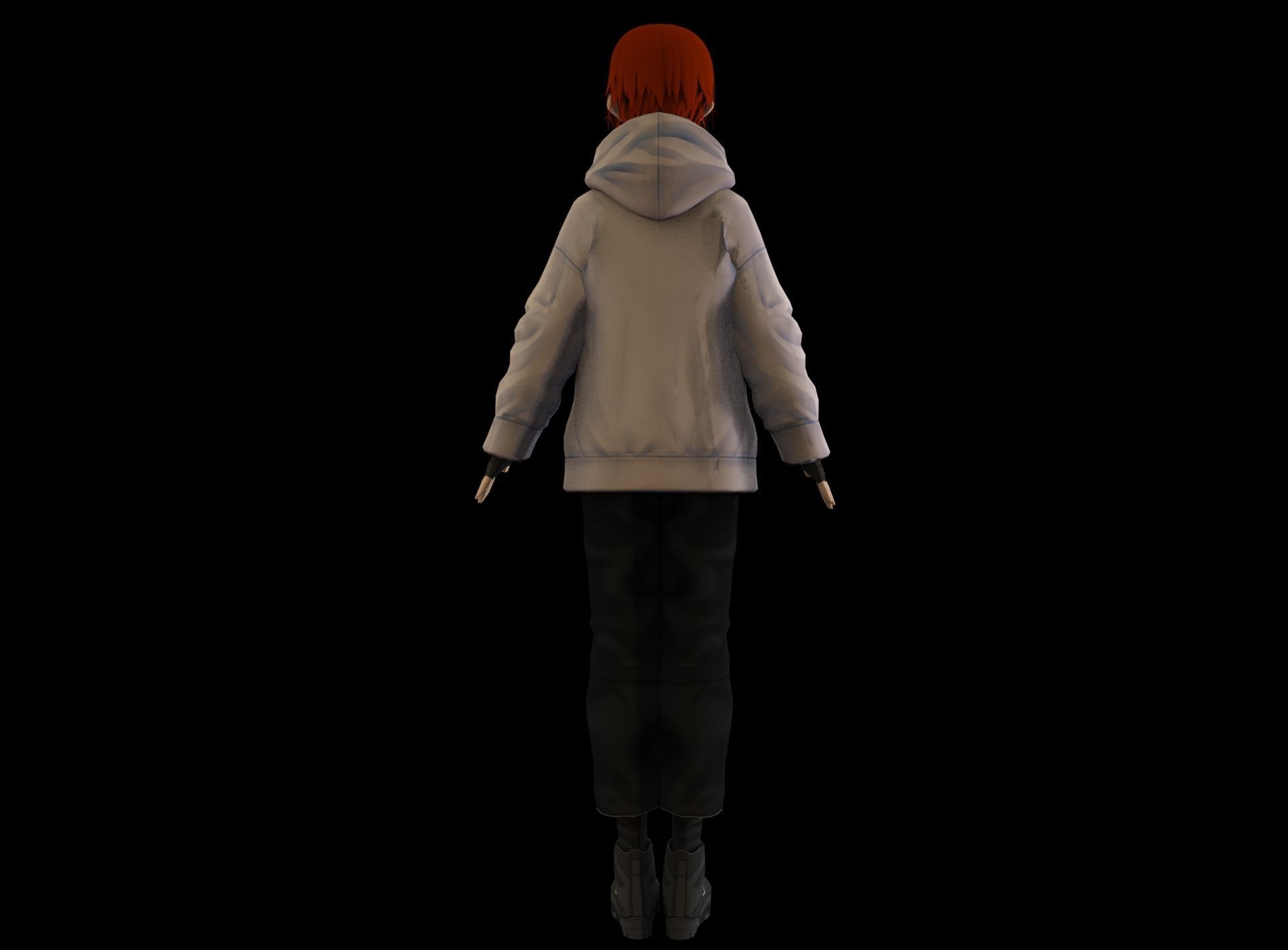 game ready Low Poly Anime Character 13 Low-poly 3D model_4