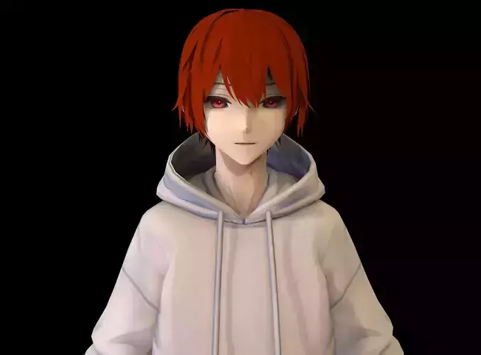 game ready Low Poly Anime Character 13 Low-poly 3D model