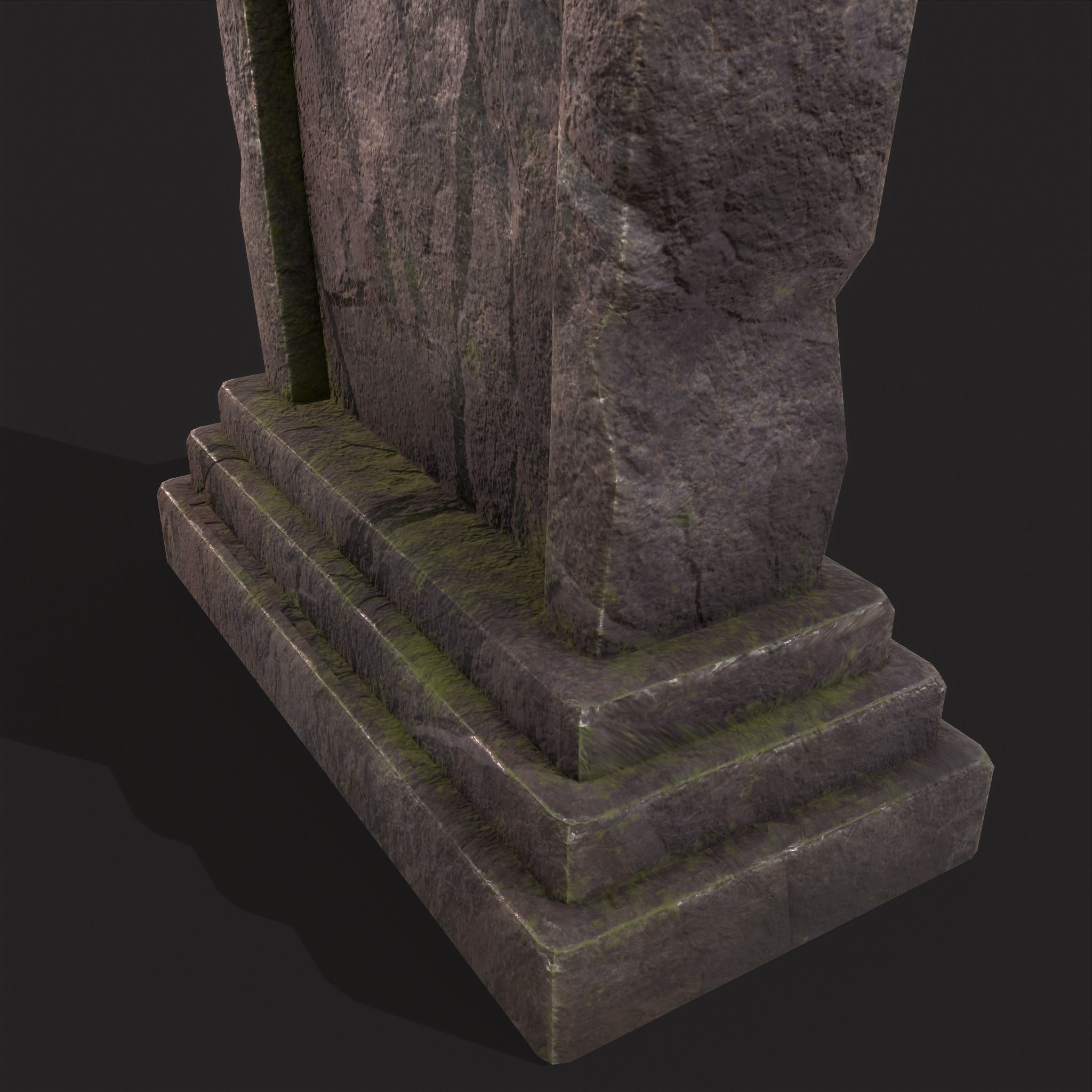 RIP Grave Stone Low-poly 3D model_17