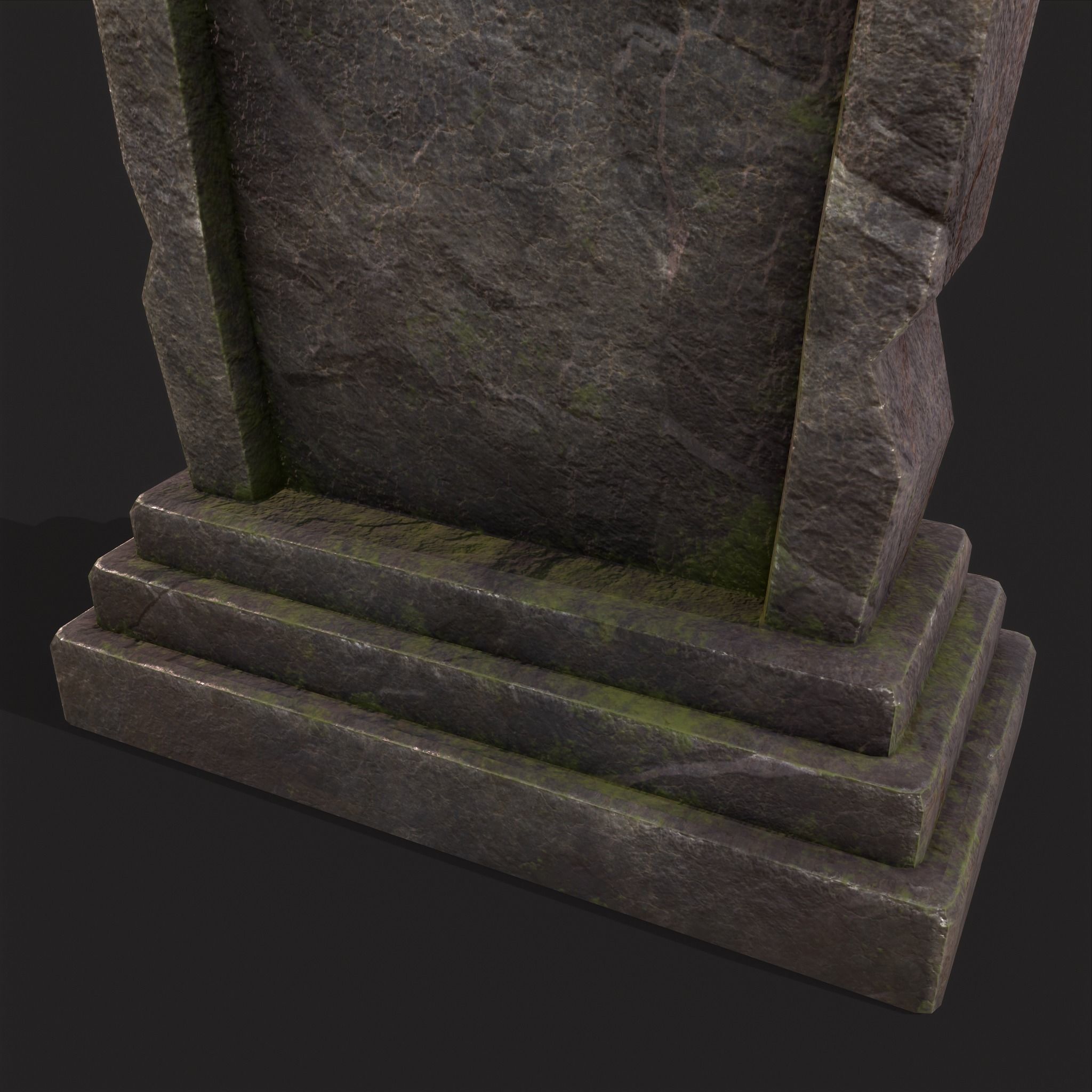 RIP Grave Stone Low-poly 3D model_19
