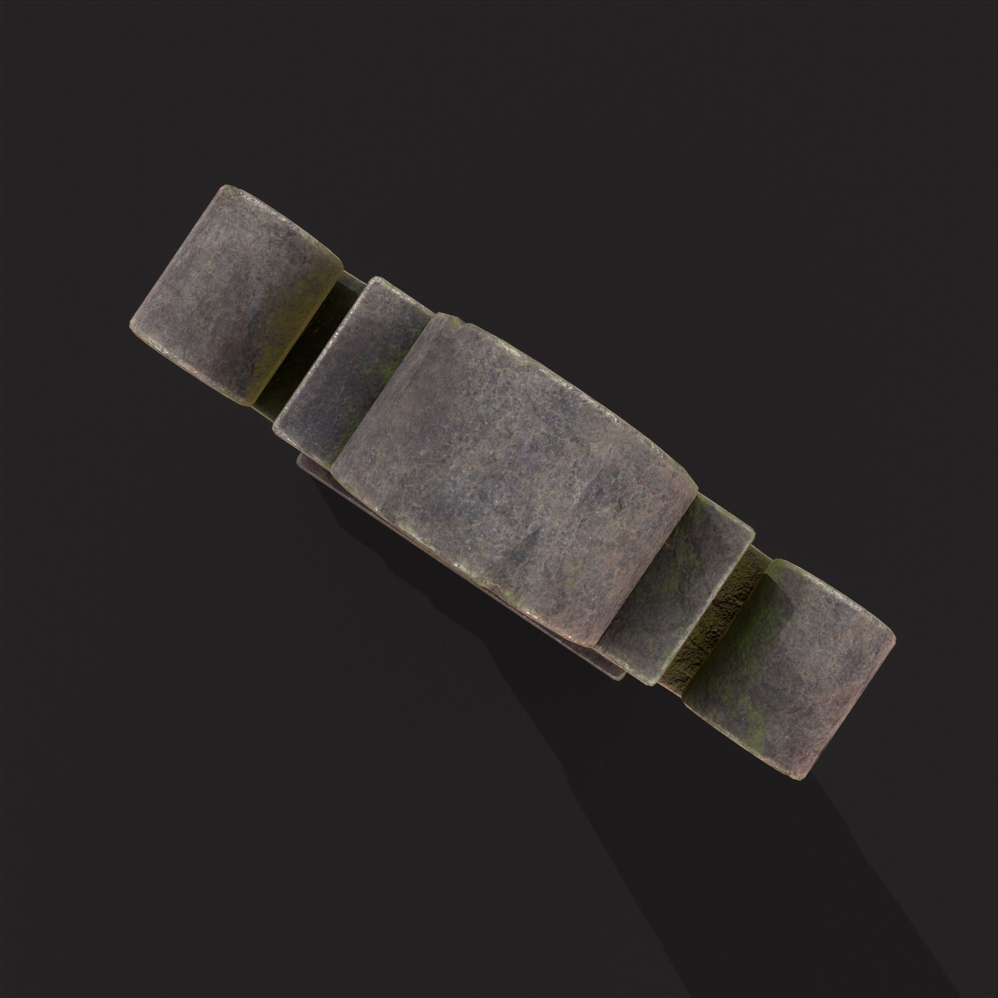 RIP Grave Stone Low-poly 3D model_13