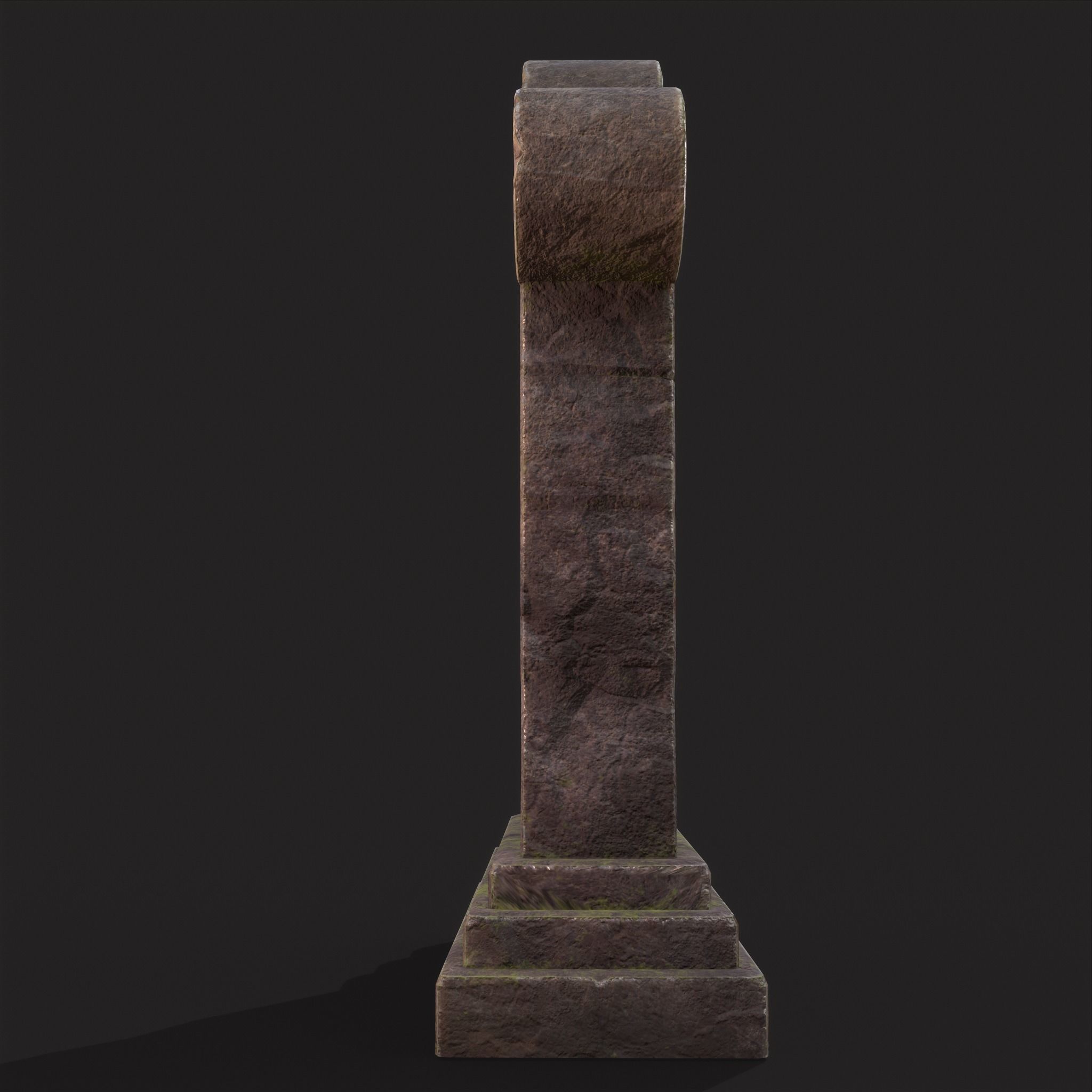 RIP Grave Stone Low-poly 3D model_5