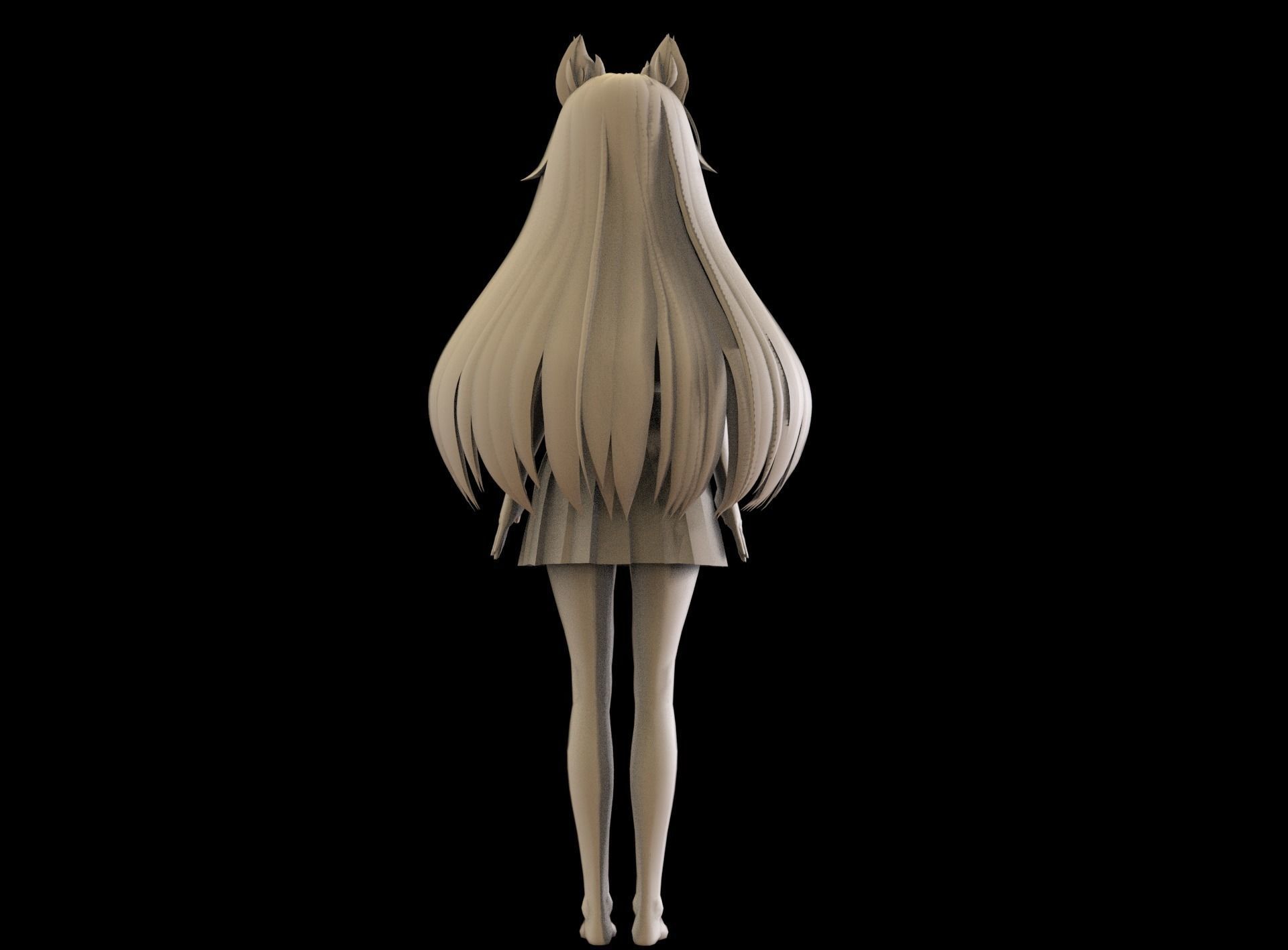 game ready Low Poly Anime Character 14 Low-poly 3D model_8