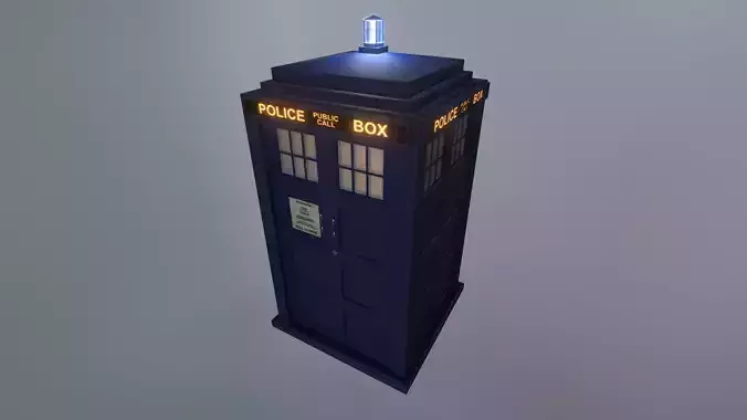 DOCTOR WHO - DAVID TENNANT TARDIS - Rogue Film Productions Low-poly 3D model