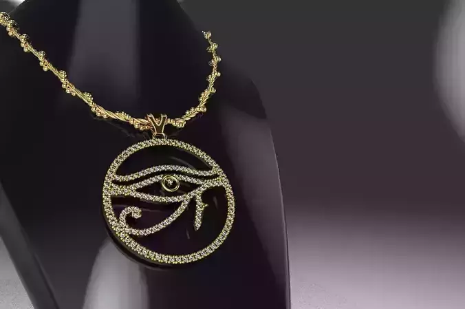 Premium HIP Hop Pendant Eye Of Horus Ankh Without Gold chain