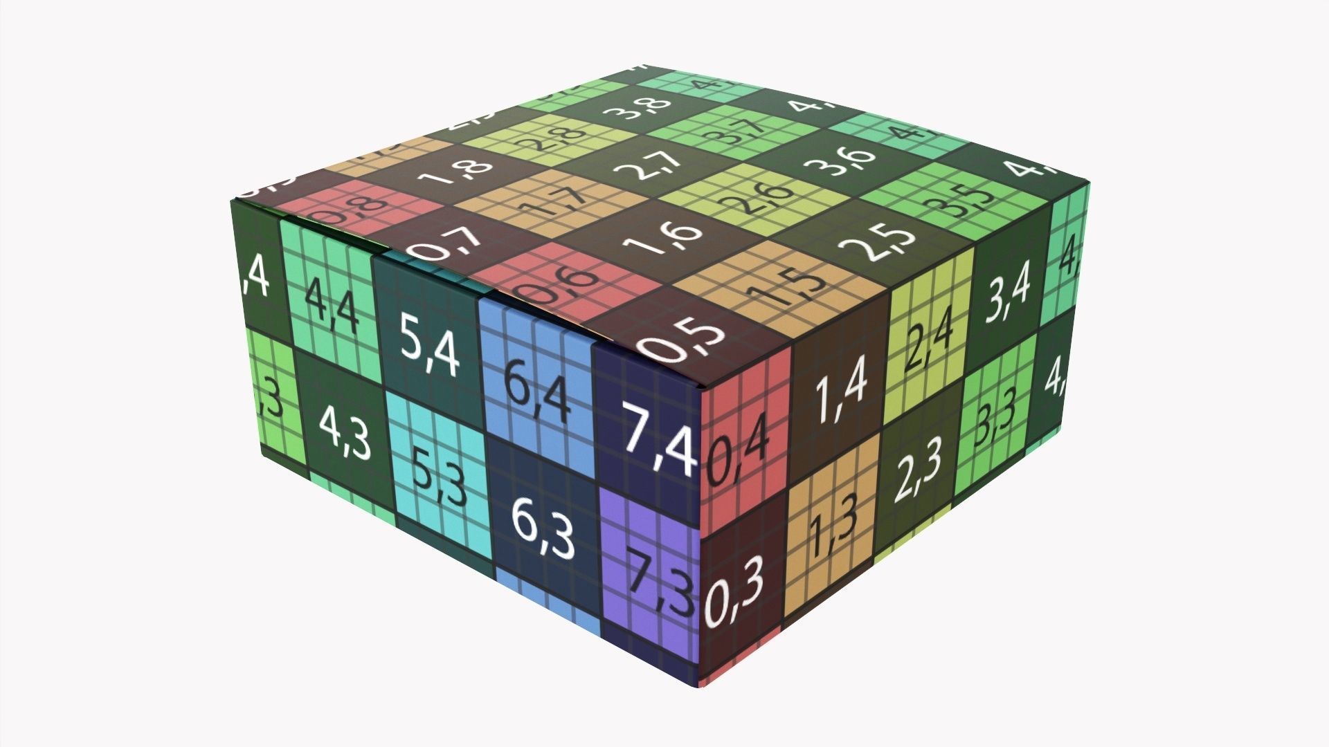 Gift paper box 04 3D model_13