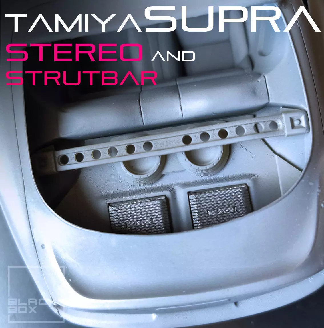 SUPRA MK4 Stereo and Strutbar For TAMIYA 1-24 MODELKIT 3D print model_0