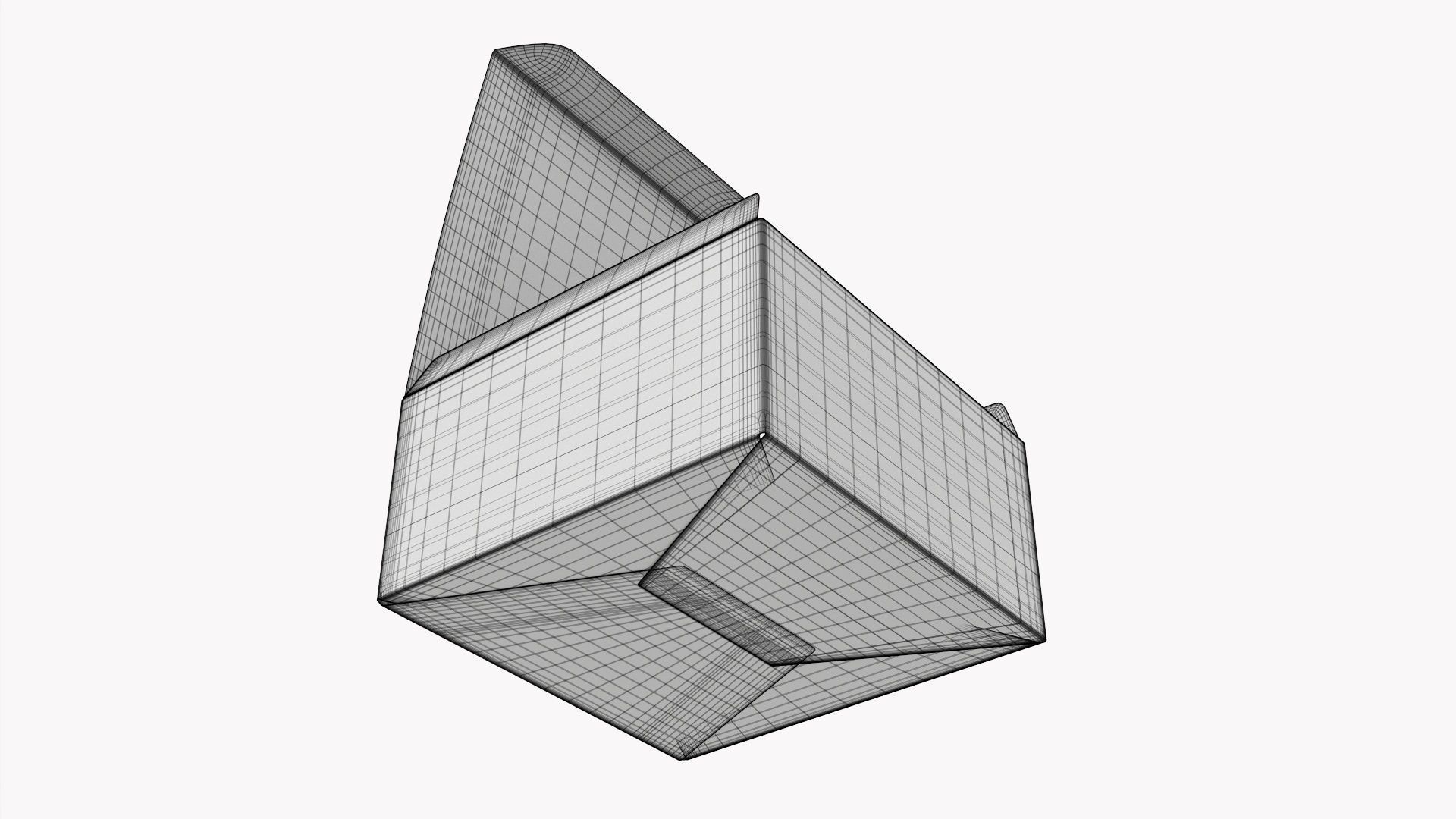 Gift paper box 04 opened 3D model_8